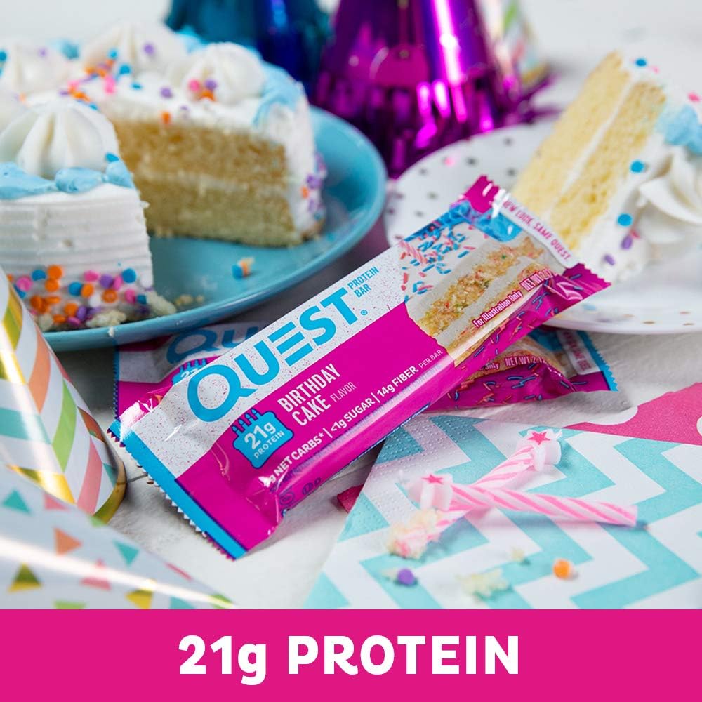 Quest Nutrition Blueberry Muffin Protein Bars, 20g Protein, Gluten Free