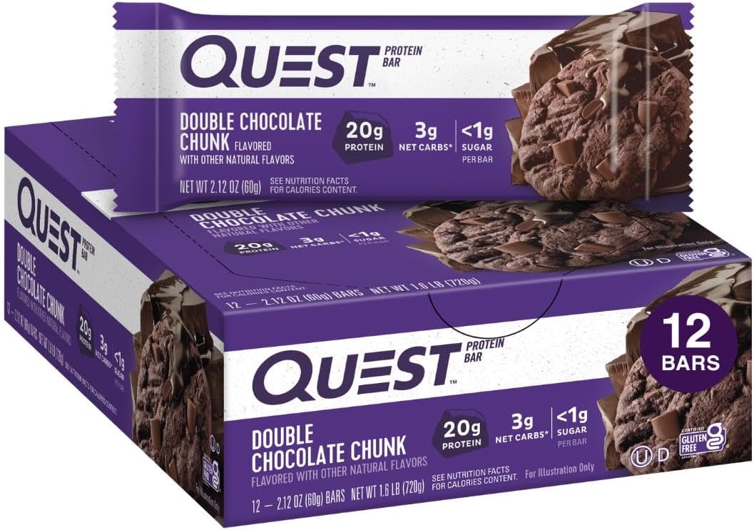 Quest Nutrition Blueberry Muffin Protein Bars, 20g Protein, Gluten Free