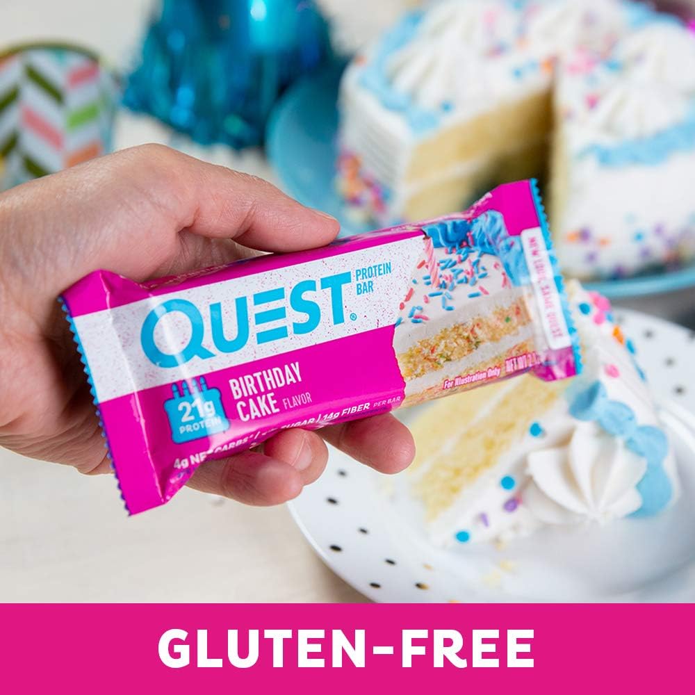 Quest Nutrition Blueberry Muffin Protein Bars, 20g Protein, Gluten Free