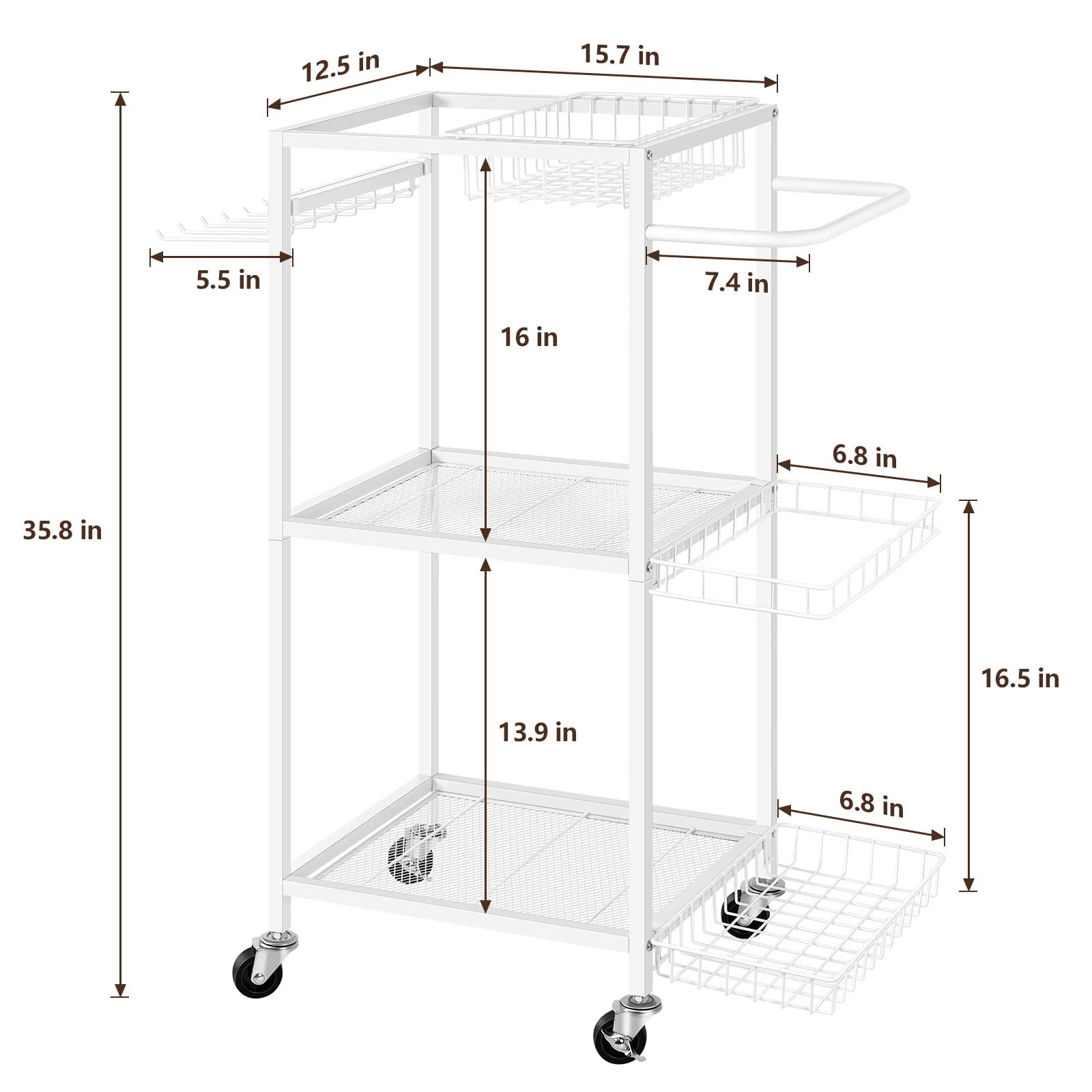 Workout Equipment Storage Cart