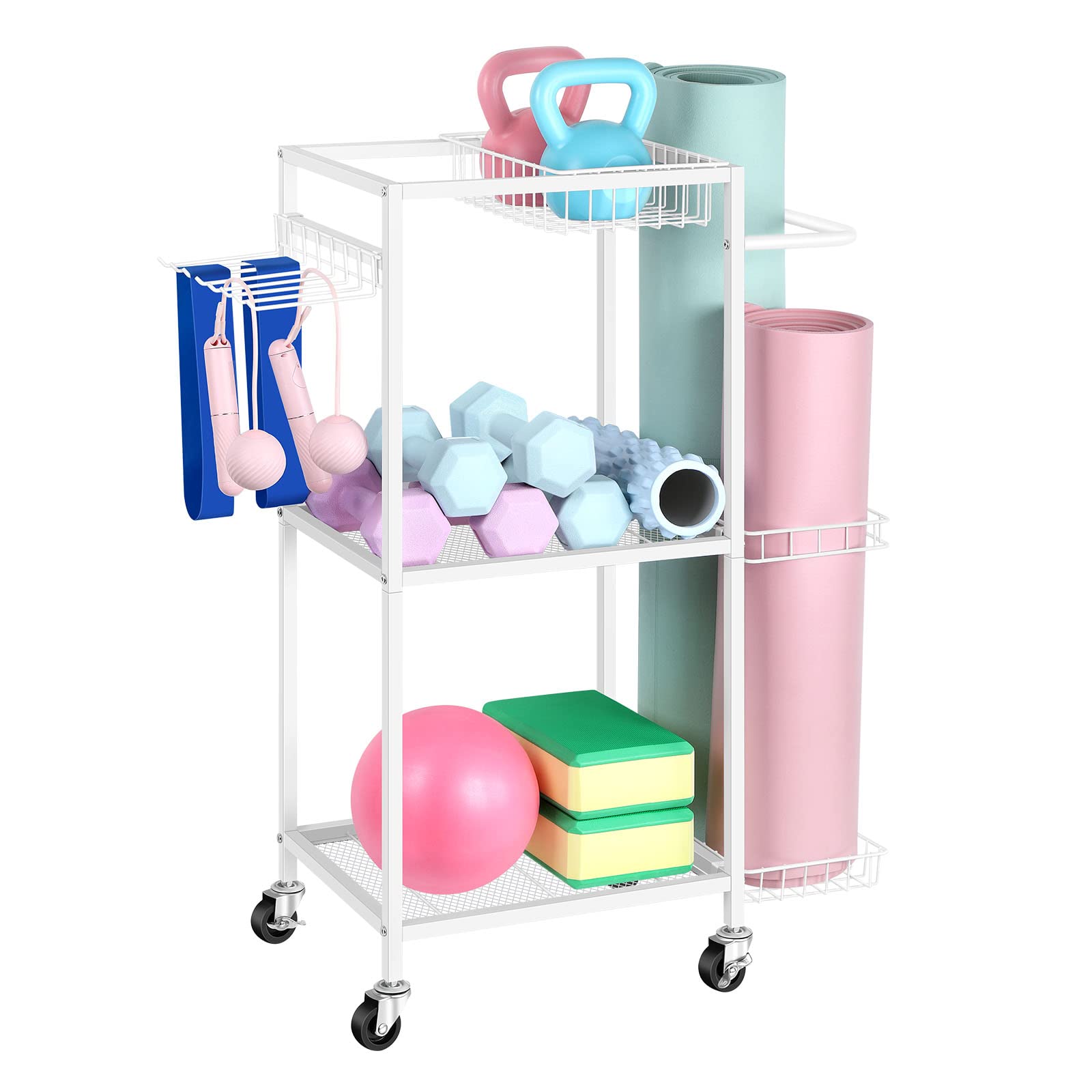 Workout Equipment Storage Cart