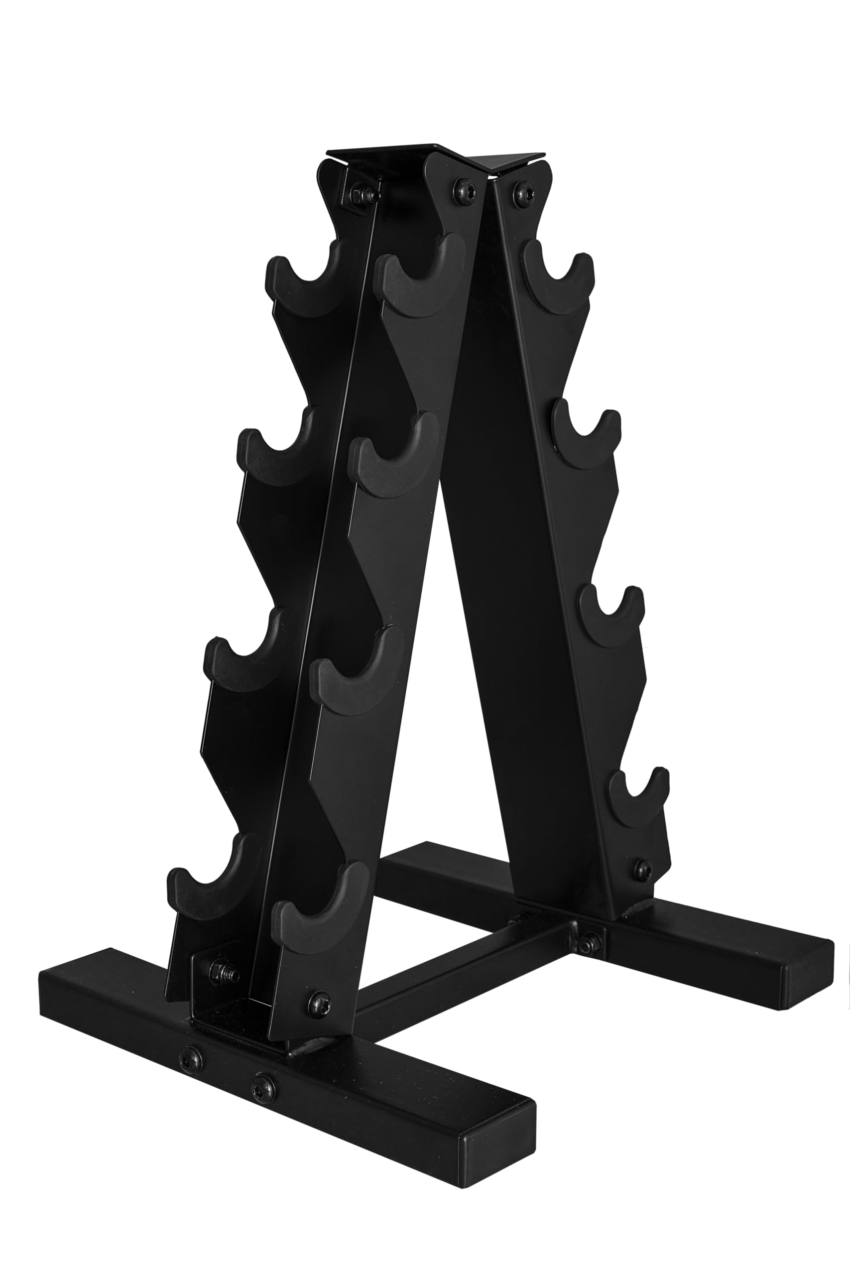 CAP Barbell Rubber Coated Dumbbell Weight Set with Vertical Rack