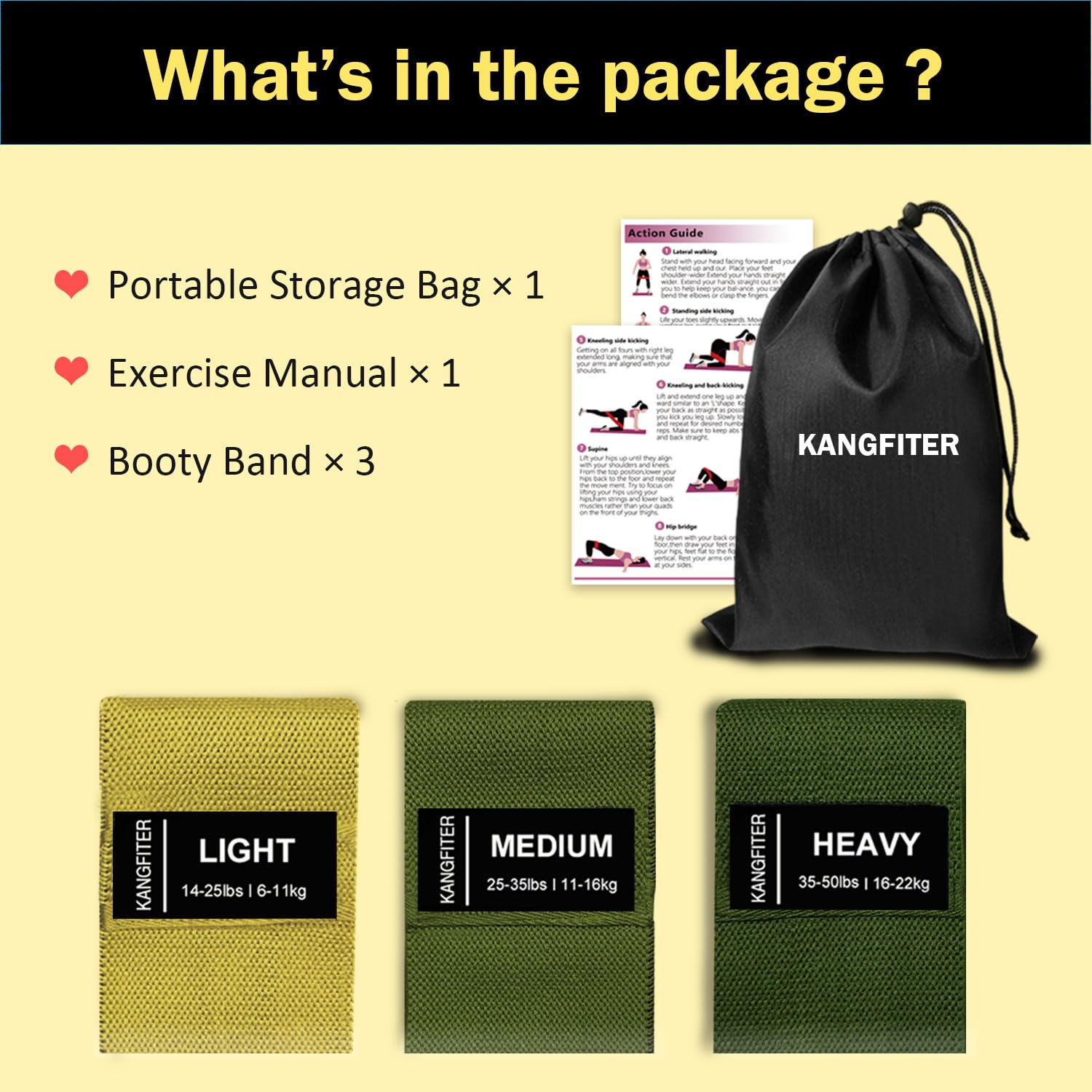 Non-Slip Fabric Resistance Bands for Working Out
