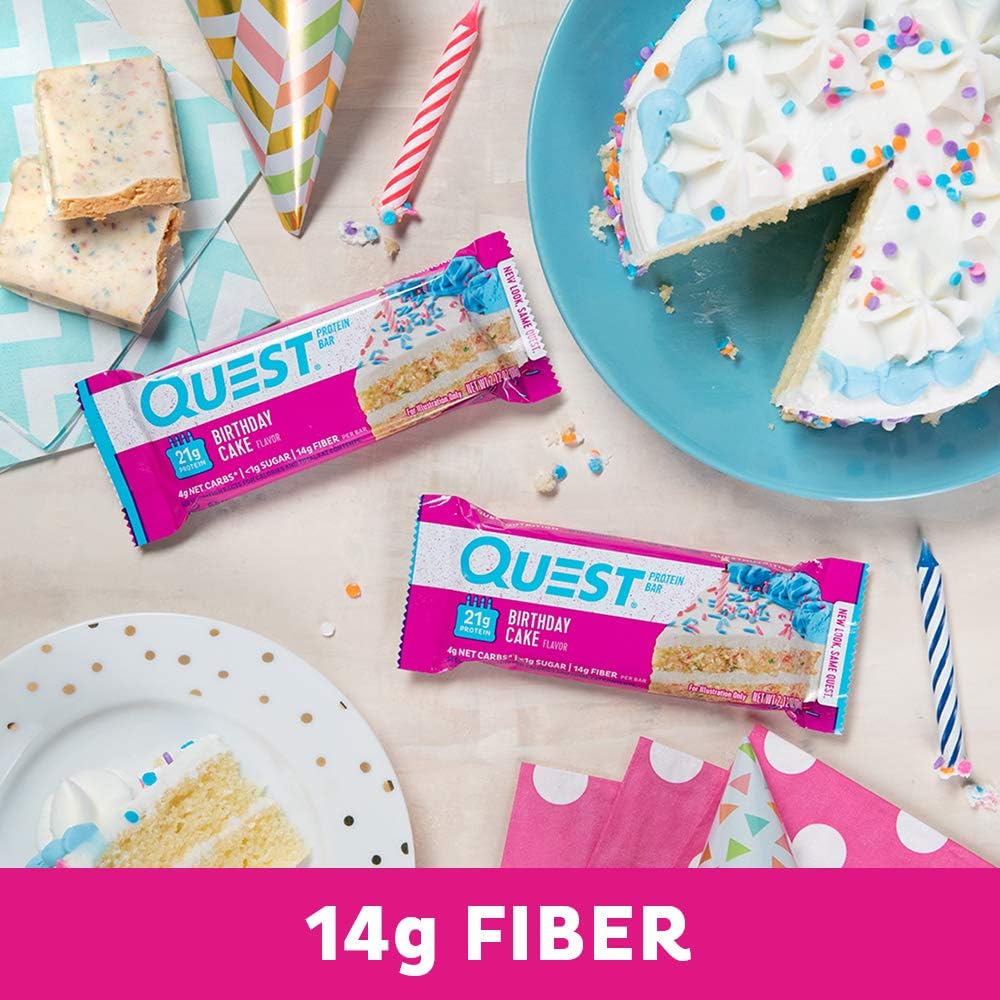 Quest Nutrition Blueberry Muffin Protein Bars, 20g Protein, Gluten Free
