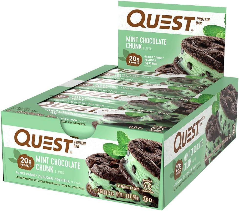 Quest Nutrition Blueberry Muffin Protein Bars, 20g Protein, Gluten Free