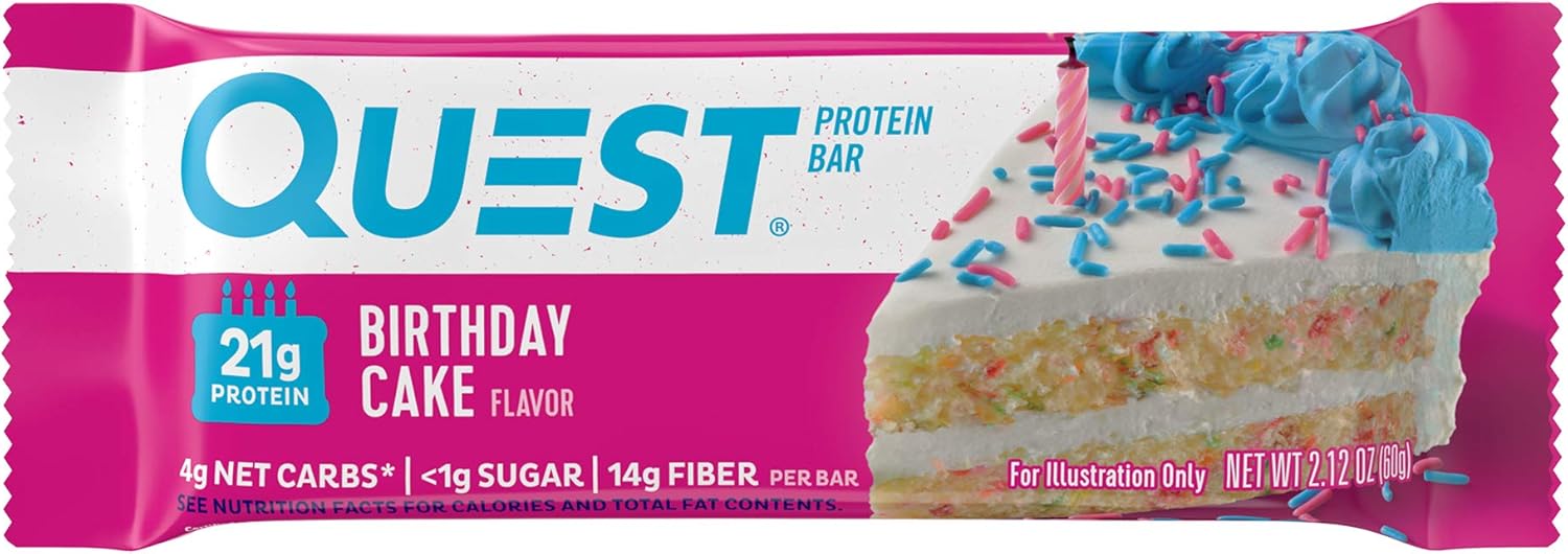 Quest Nutrition Blueberry Muffin Protein Bars, 20g Protein, Gluten Free