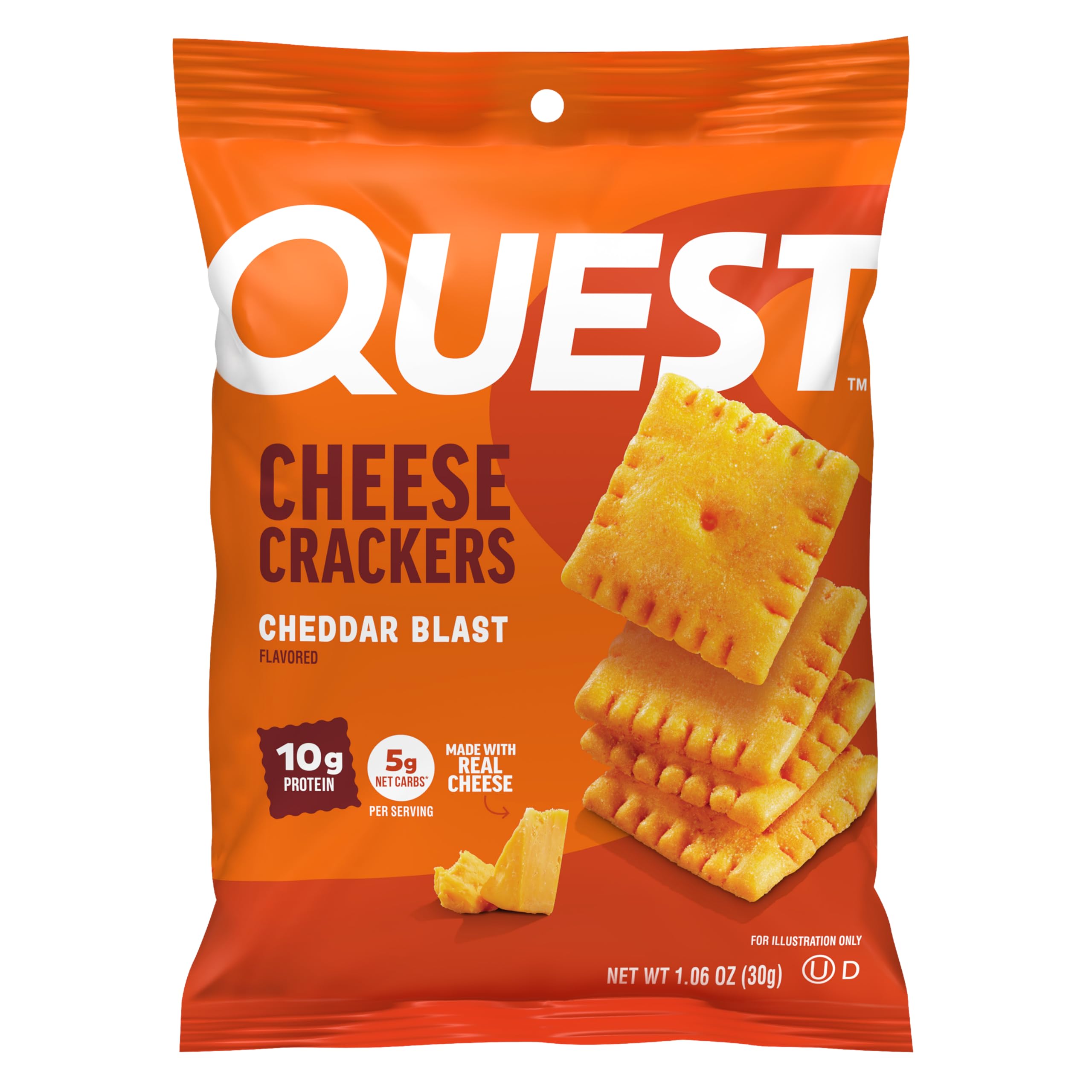 Quest Nutrition Cheese Crackers, 10g Protein, Made with Real Cheese