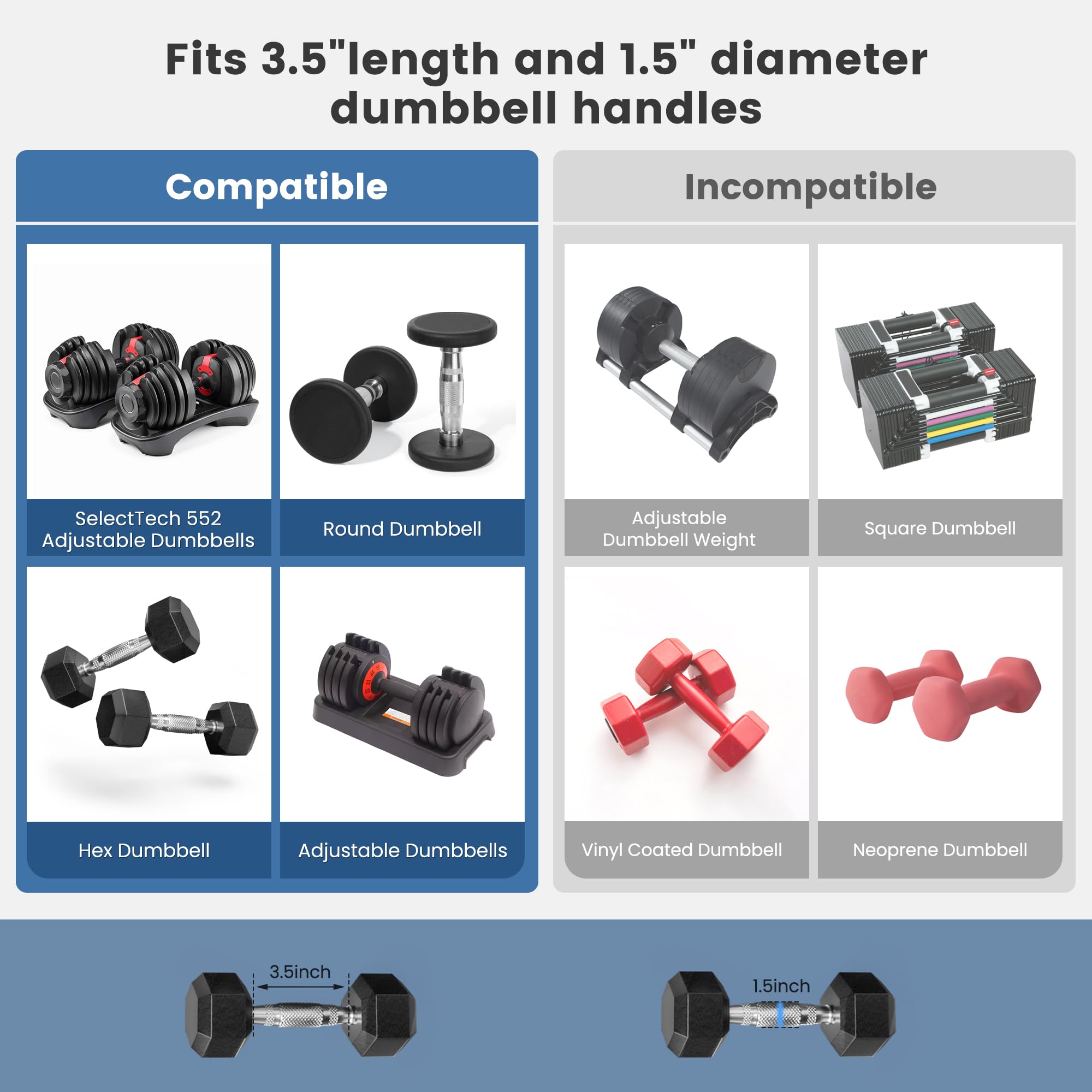 Dumbbell Converter, Convert Dumbbells to Barbell