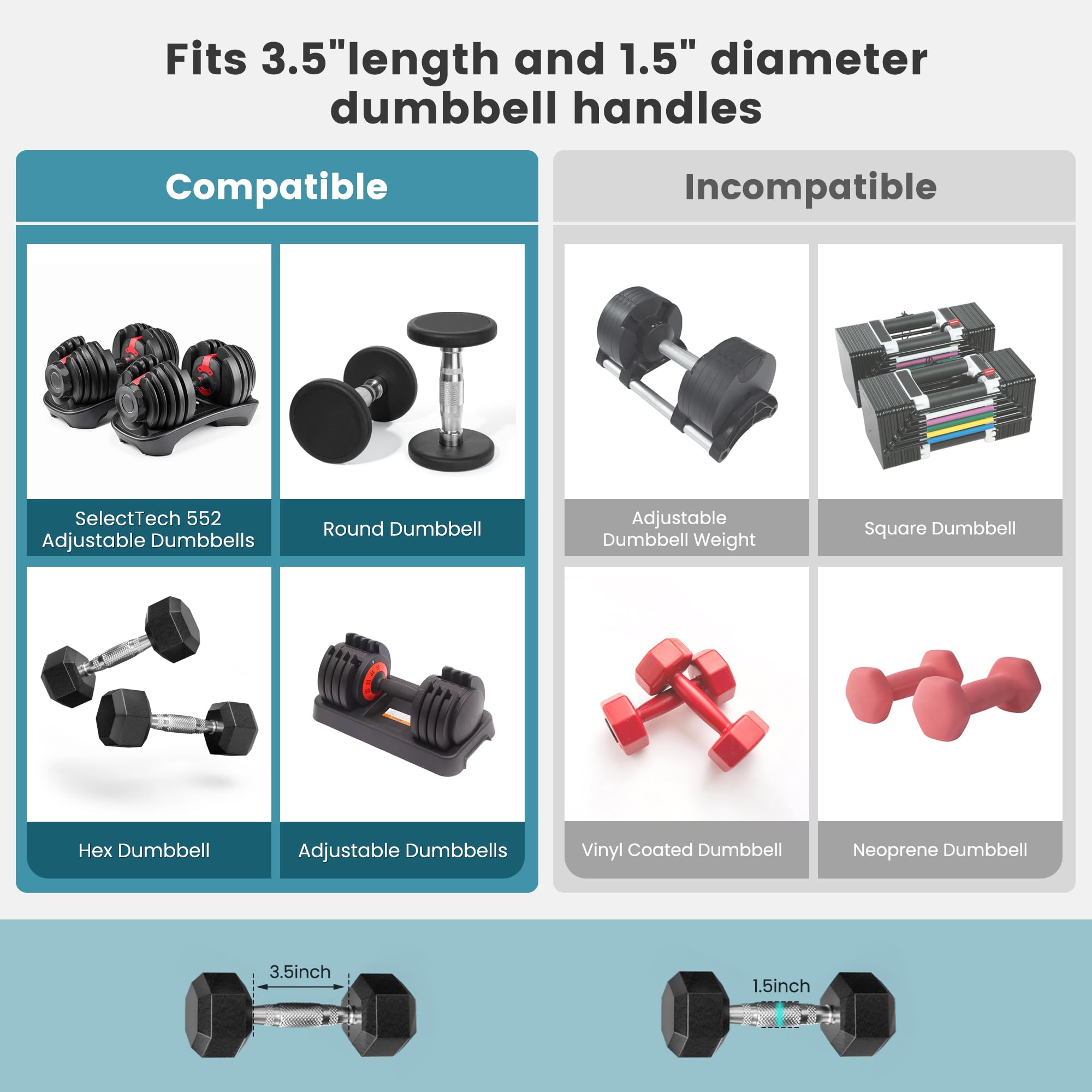 Dumbbell Converter, Convert Dumbbells to Barbell