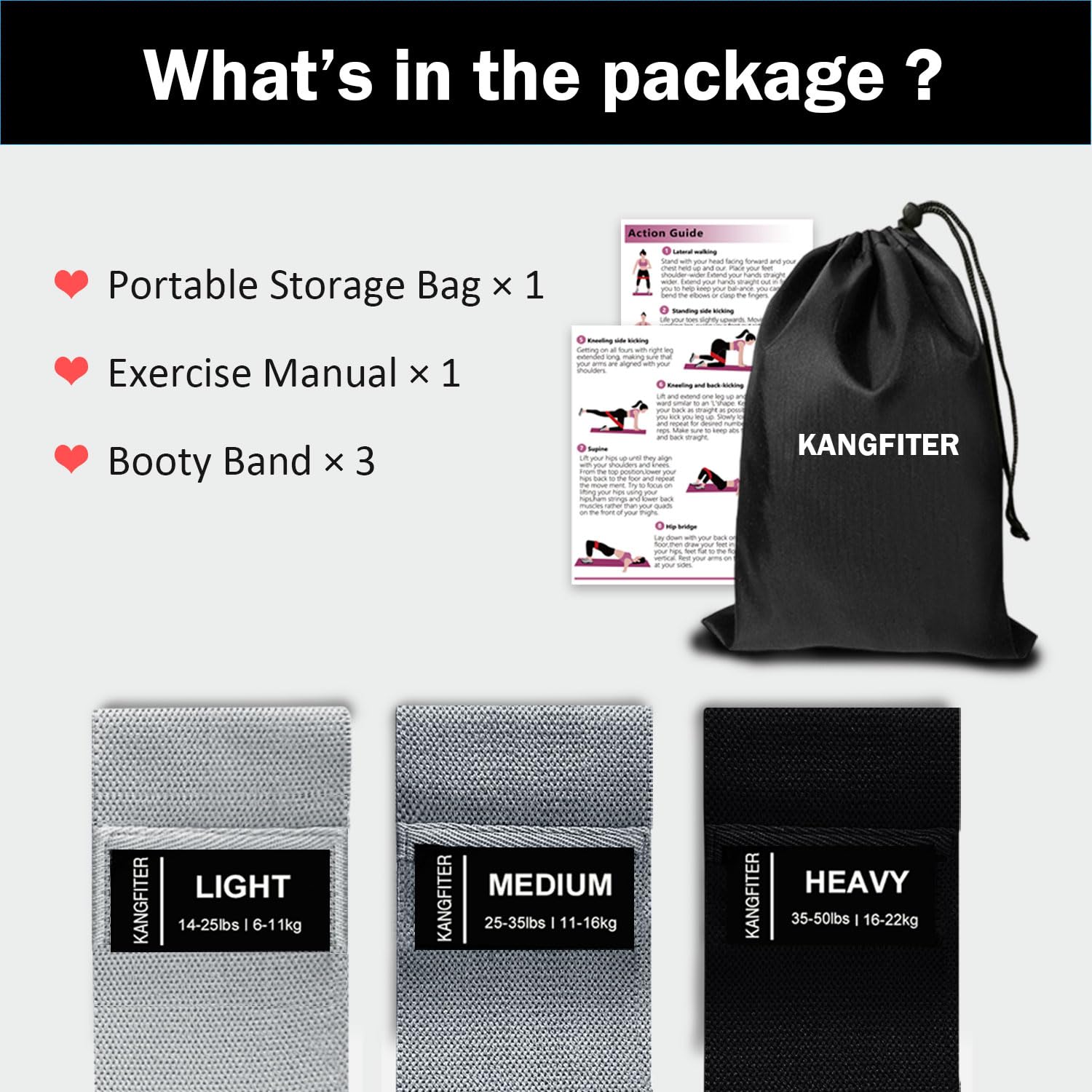 Non-Slip Fabric Resistance Bands for Working Out