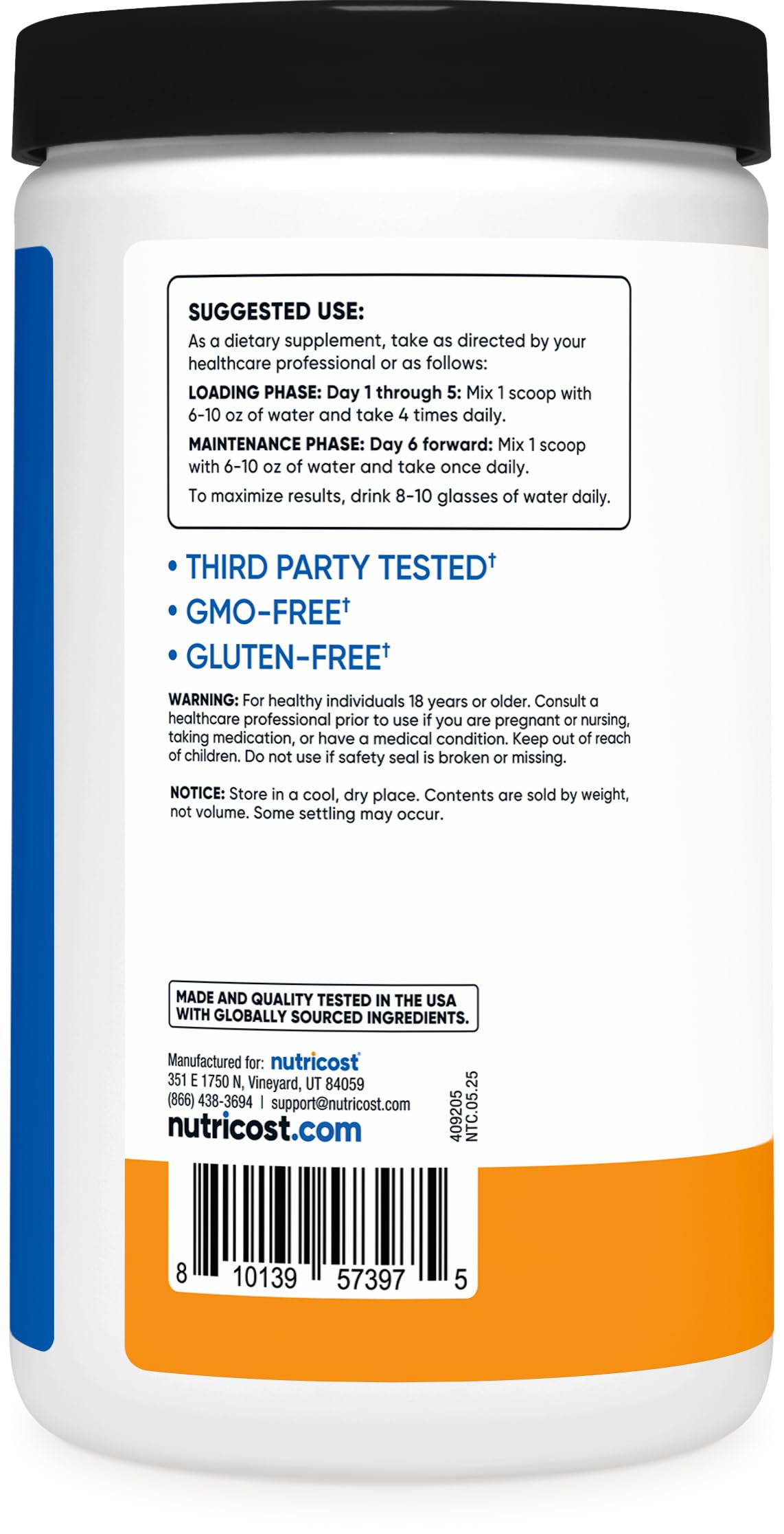 Nutricost Creatine Monohydrate Micronized Powder 500G - 100 Servings