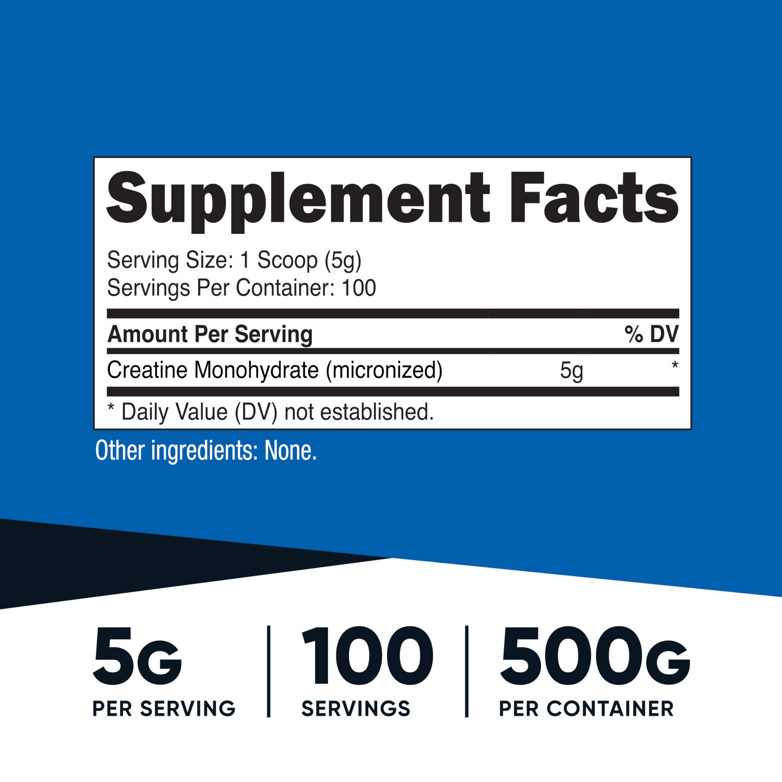 Nutricost Creatine Monohydrate Micronized Powder 500G - 100 Servings