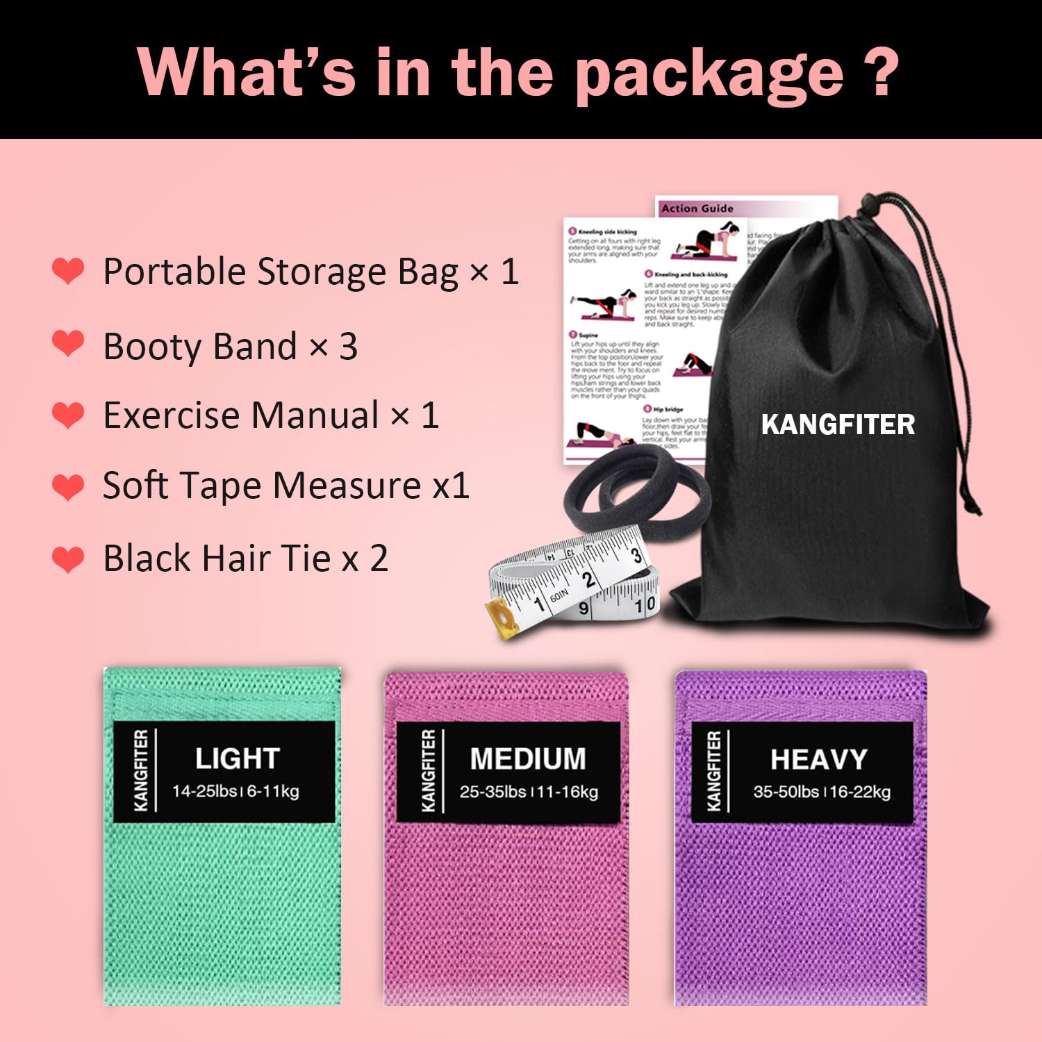 Non-Slip Fabric Resistance Bands for Working Out