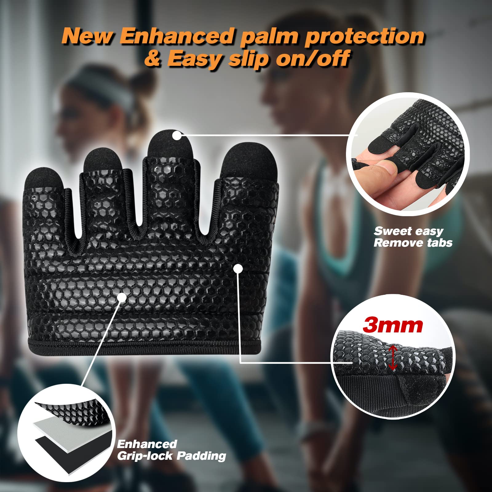 Micro Weight Lifting Gloves Grip Pads with Full Palm Protection & Extra Grip