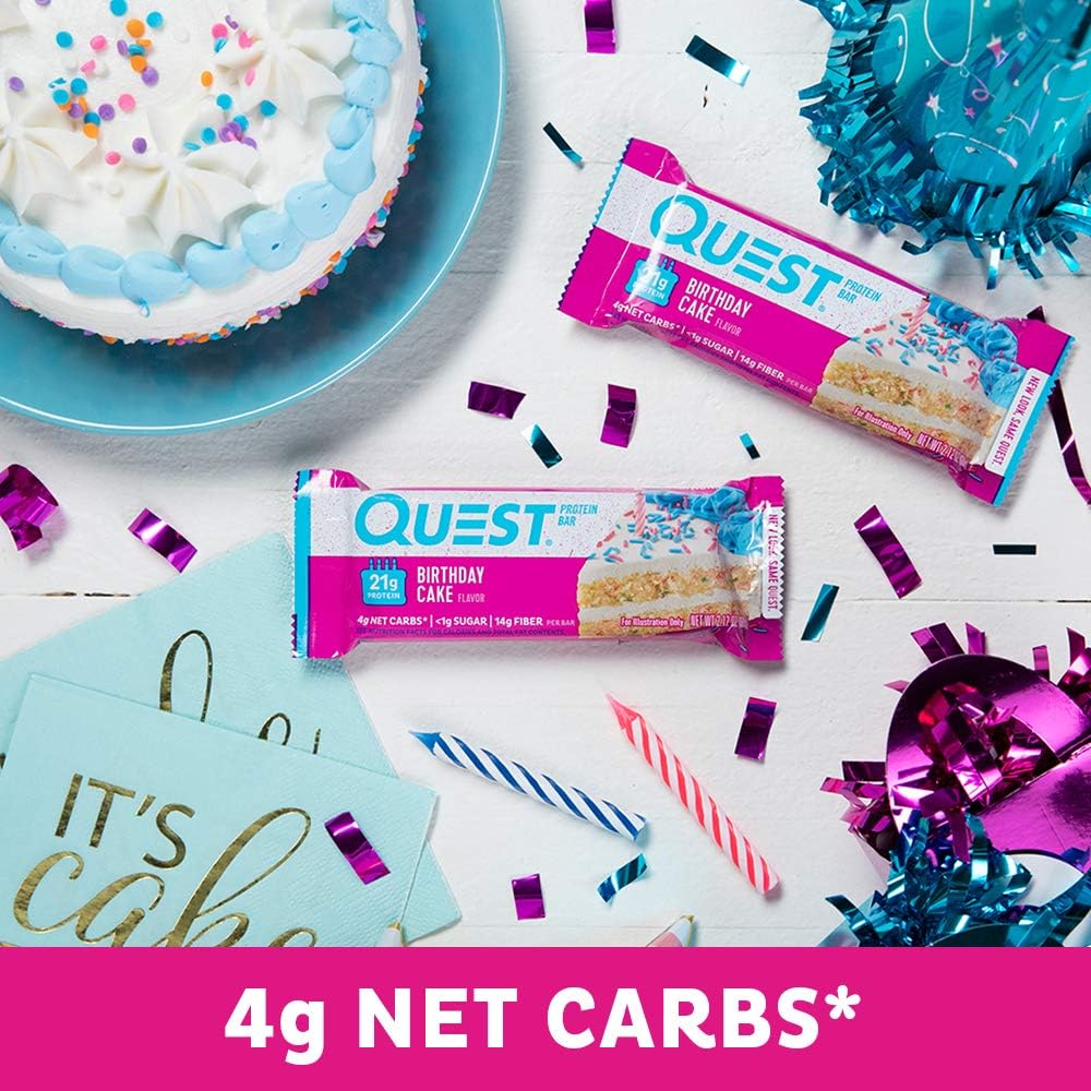Quest Nutrition Blueberry Muffin Protein Bars, 20g Protein, Gluten Free