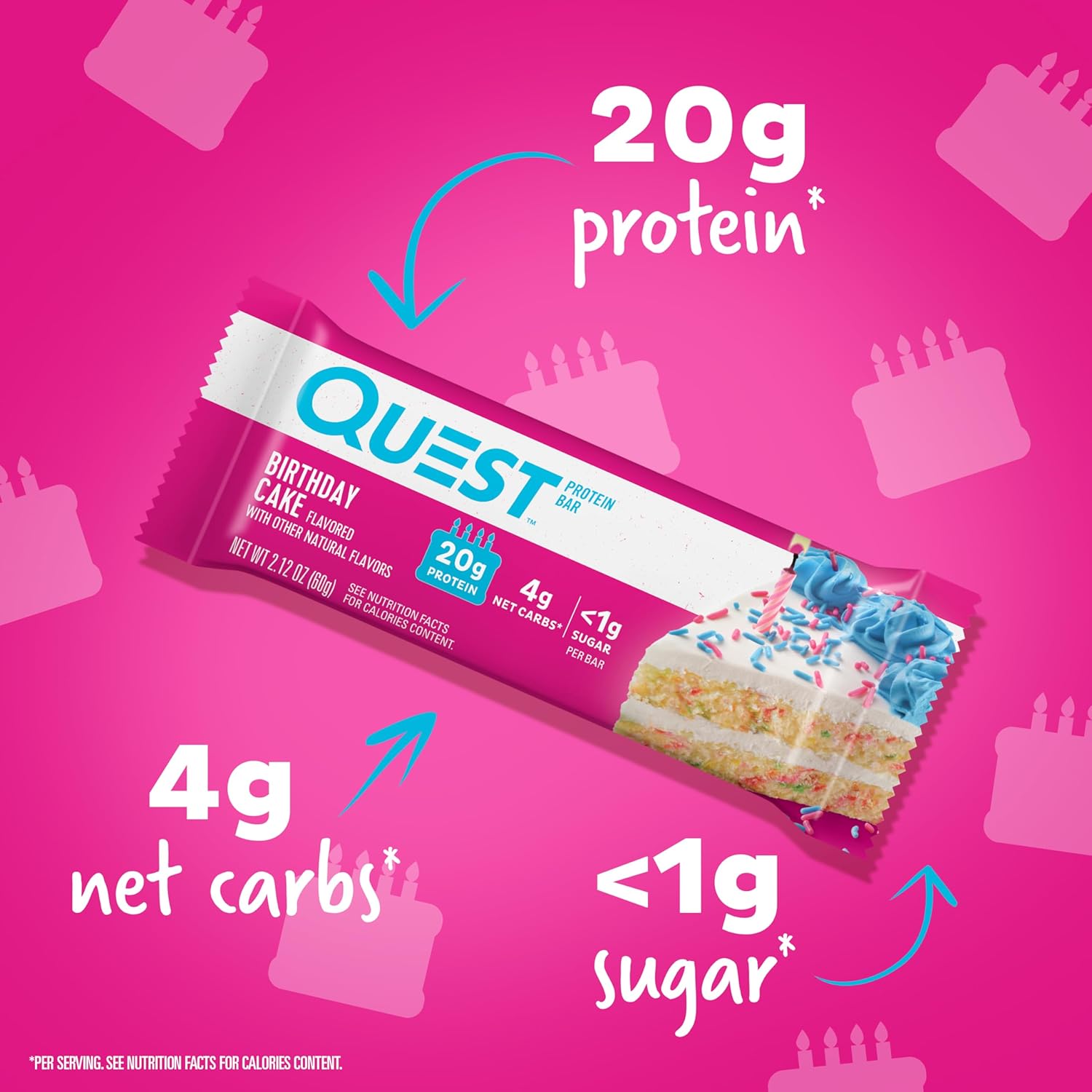 Quest Nutrition Blueberry Muffin Protein Bars, 20g Protein, Gluten Free