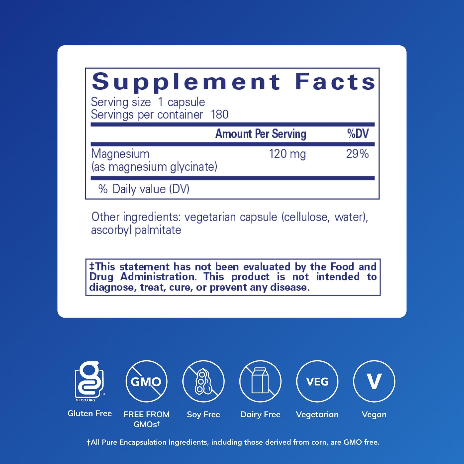 Pure Encapsulations Magnesium (Glycinate) -  90 Capsules