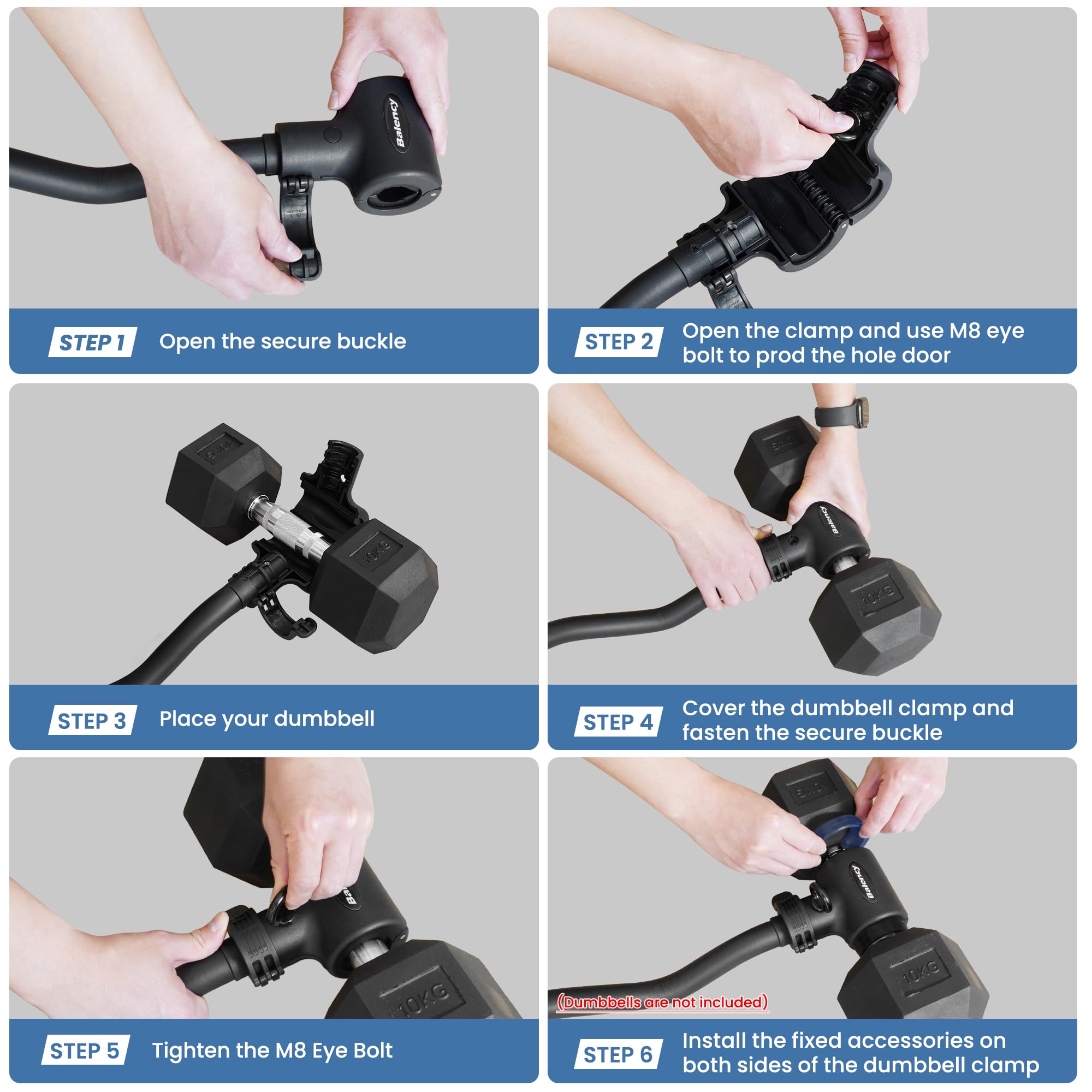 Dumbbell Converter, Convert Dumbbells to Barbell