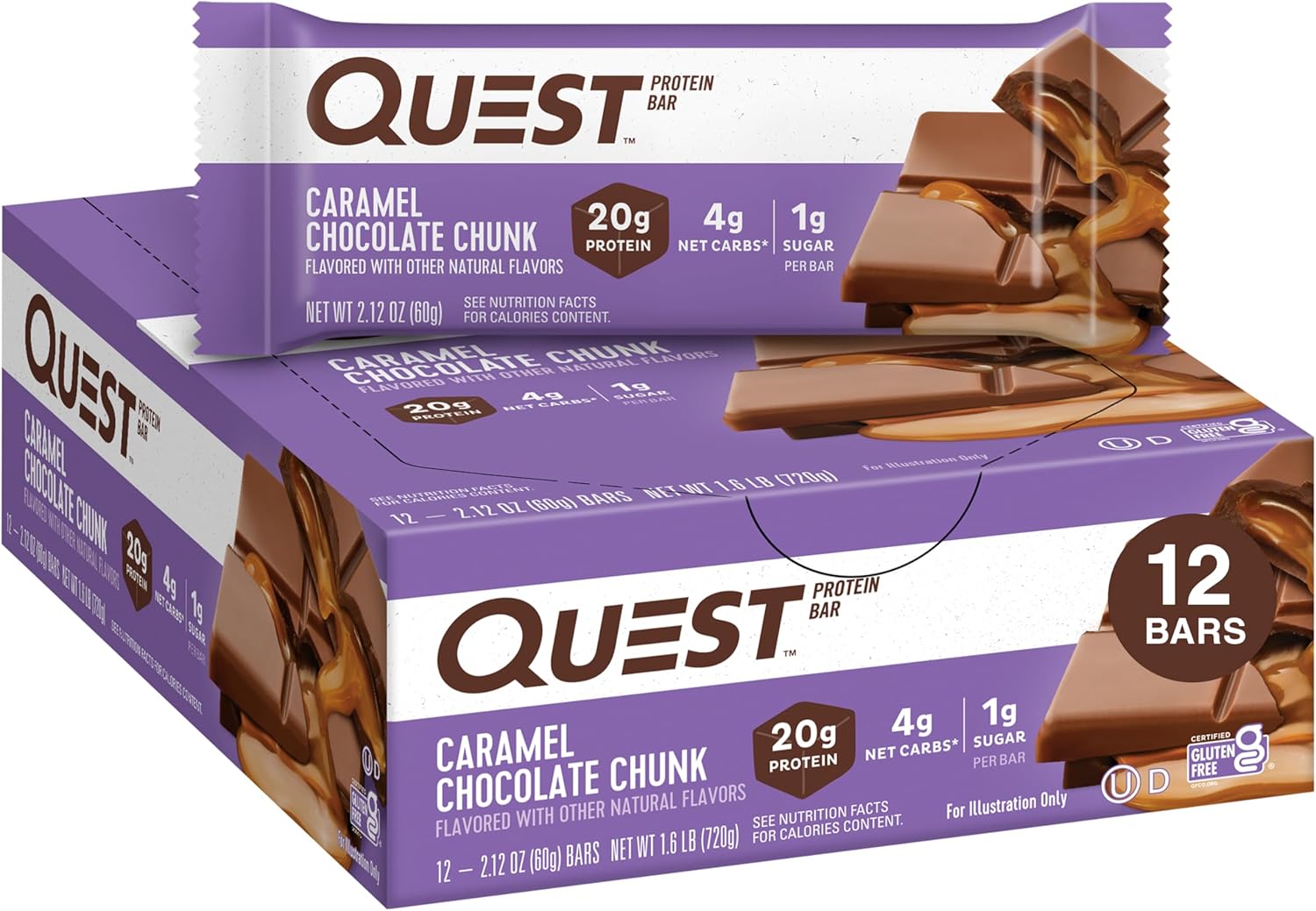Quest Nutrition Blueberry Muffin Protein Bars, 20g Protein, Gluten Free