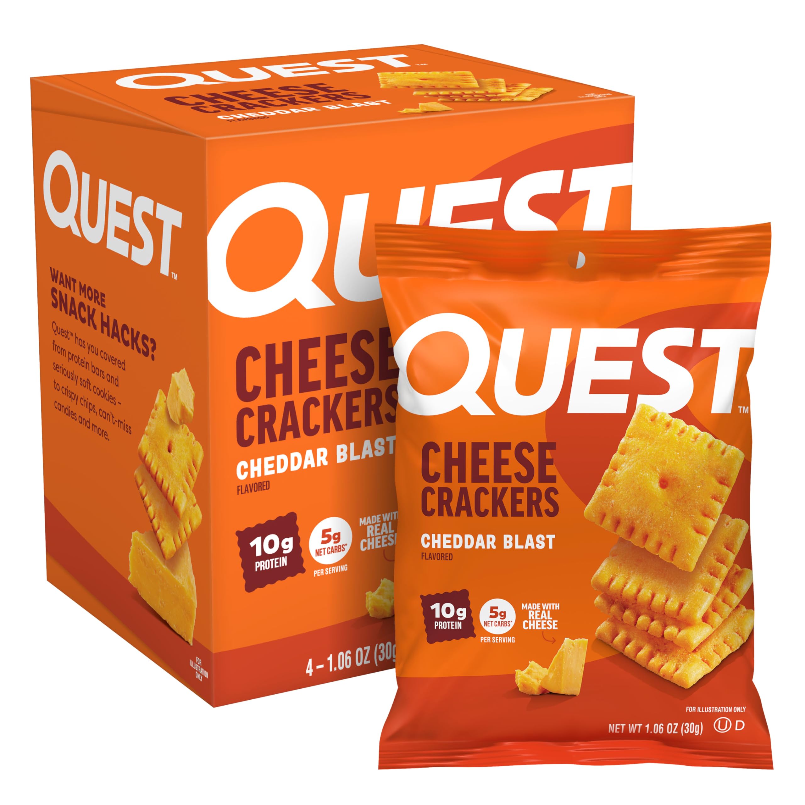 Quest Nutrition Cheese Crackers, 10g Protein, Made with Real Cheese