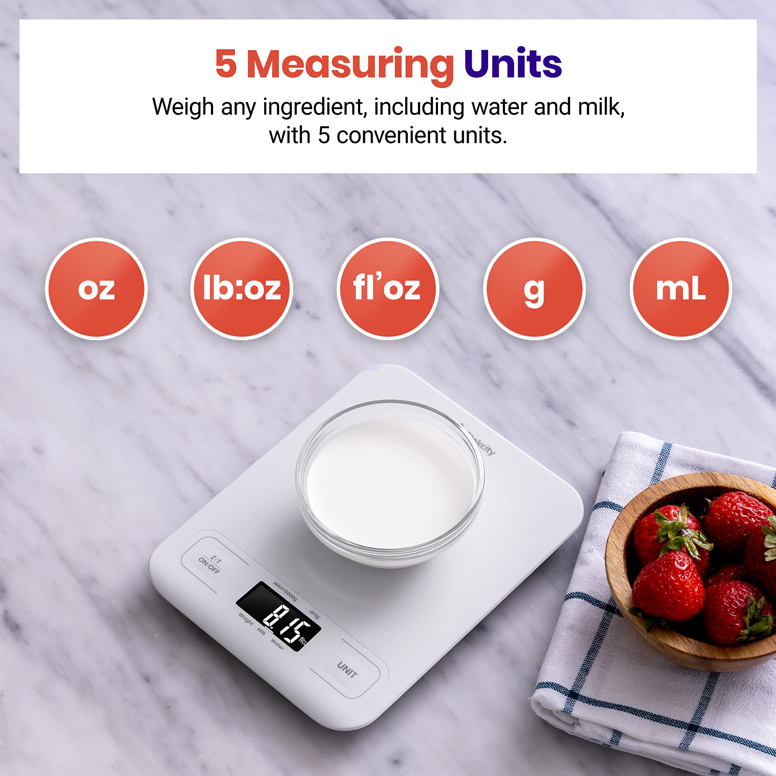 Etekcity Food Kitchen Scale, Digital Grams and Ounces