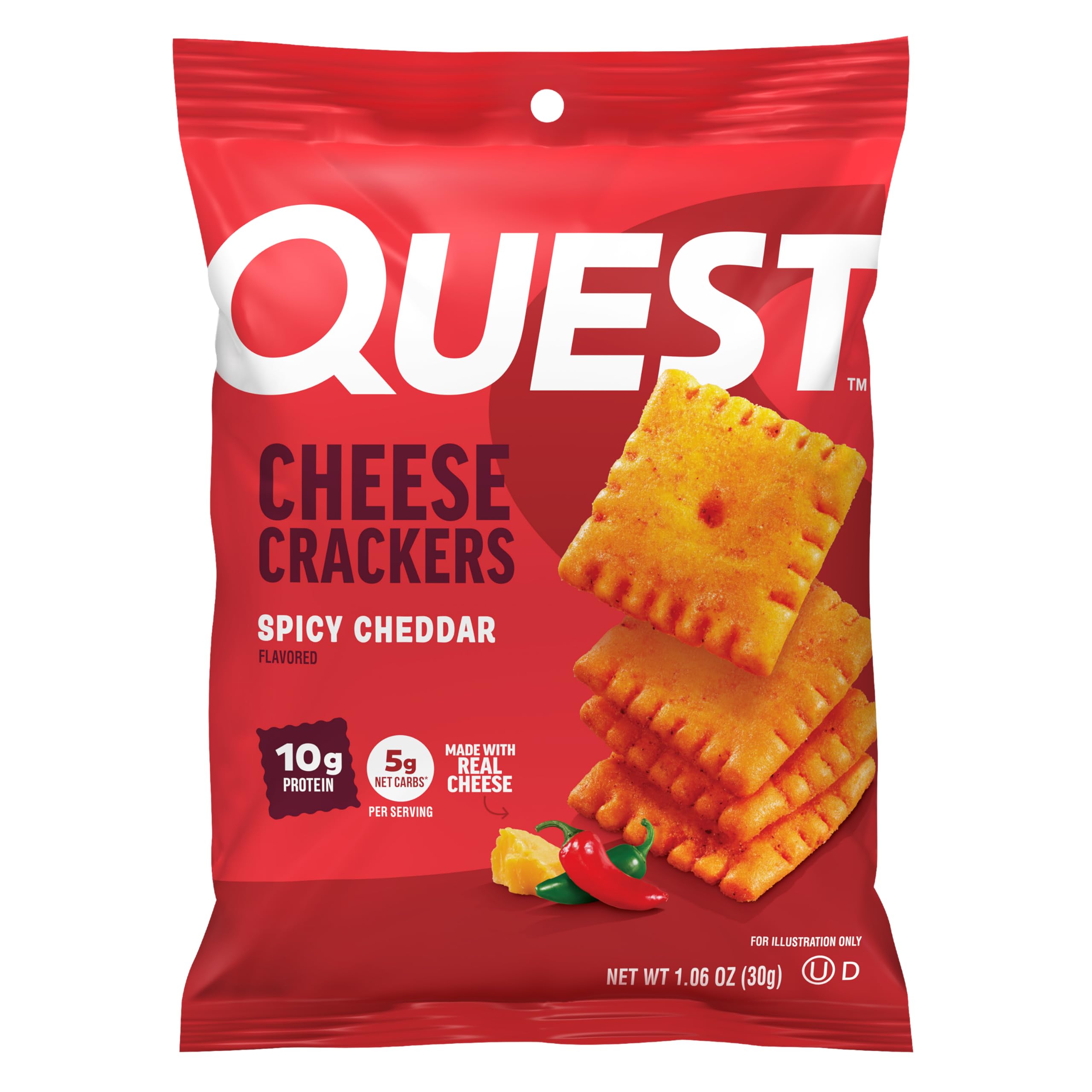 Quest Nutrition Cheese Crackers, 10g Protein, Made with Real Cheese