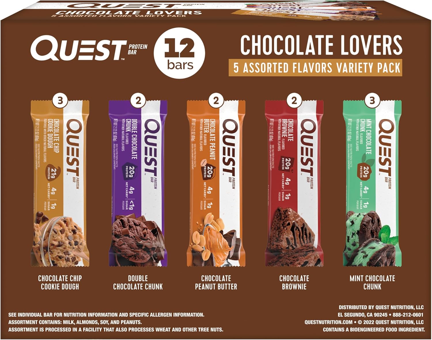 Quest Nutrition Blueberry Muffin Protein Bars, 20g Protein, Gluten Free