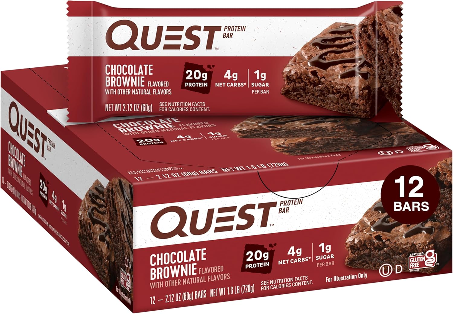 Quest Nutrition Blueberry Muffin Protein Bars, 20g Protein, Gluten Free