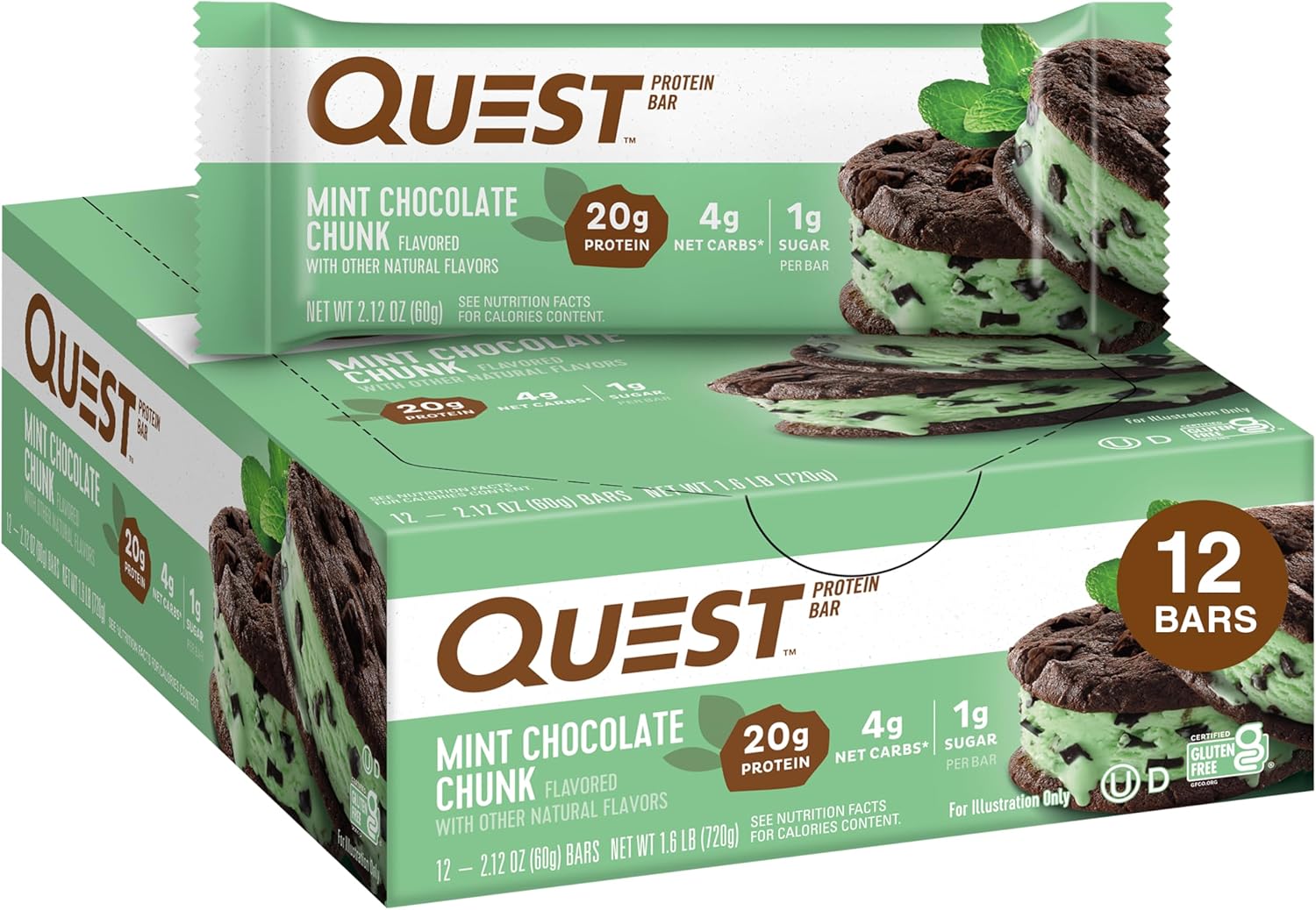 Quest Nutrition Blueberry Muffin Protein Bars, 20g Protein, Gluten Free
