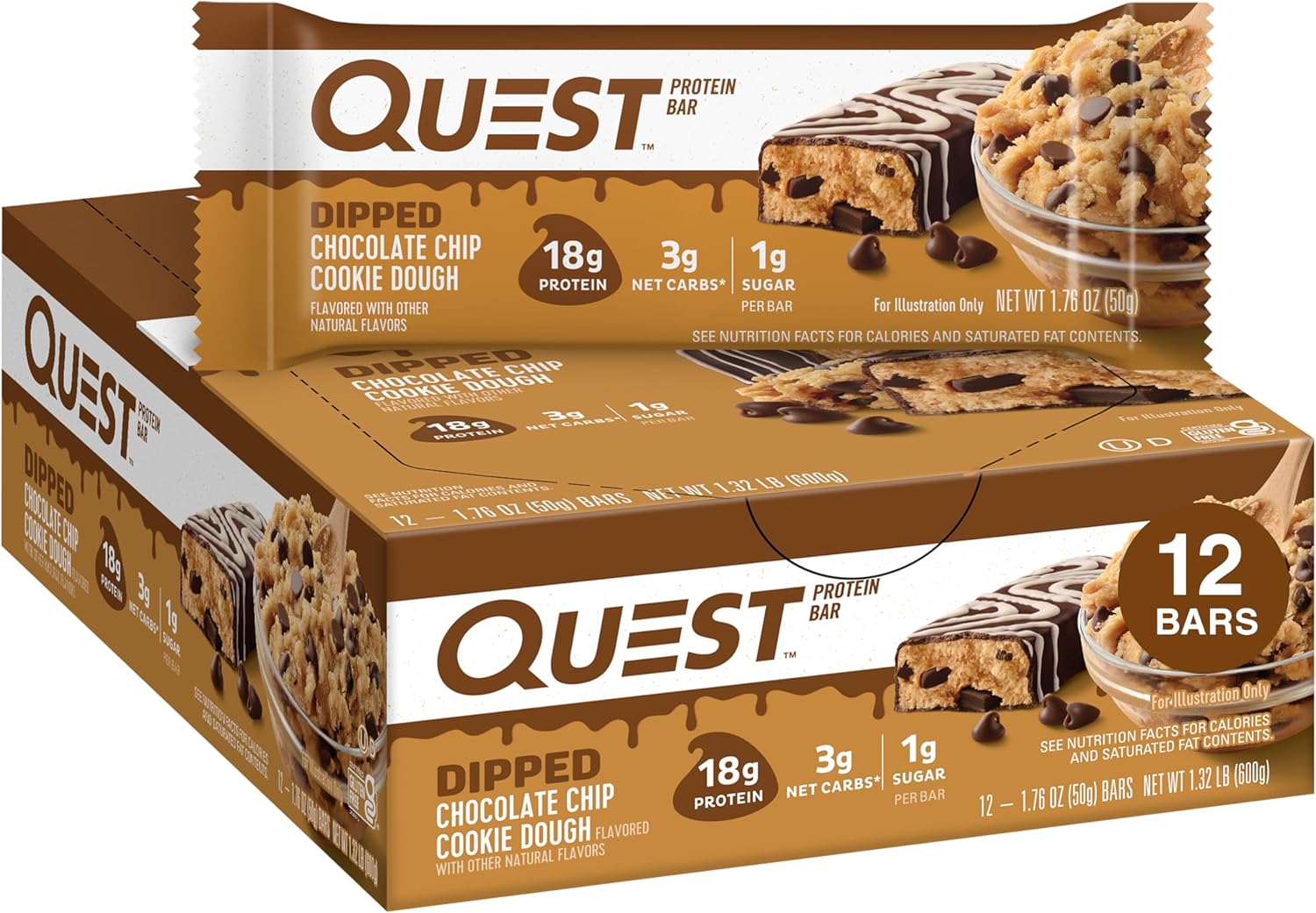 Quest Nutrition Blueberry Muffin Protein Bars, 20g Protein, Gluten Free