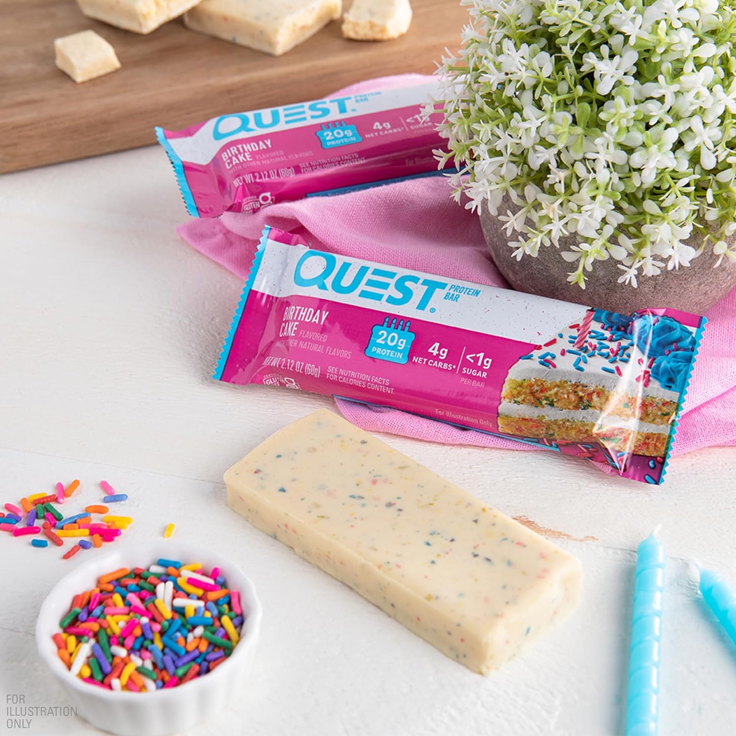Quest Nutrition Blueberry Muffin Protein Bars, 20g Protein, Gluten Free