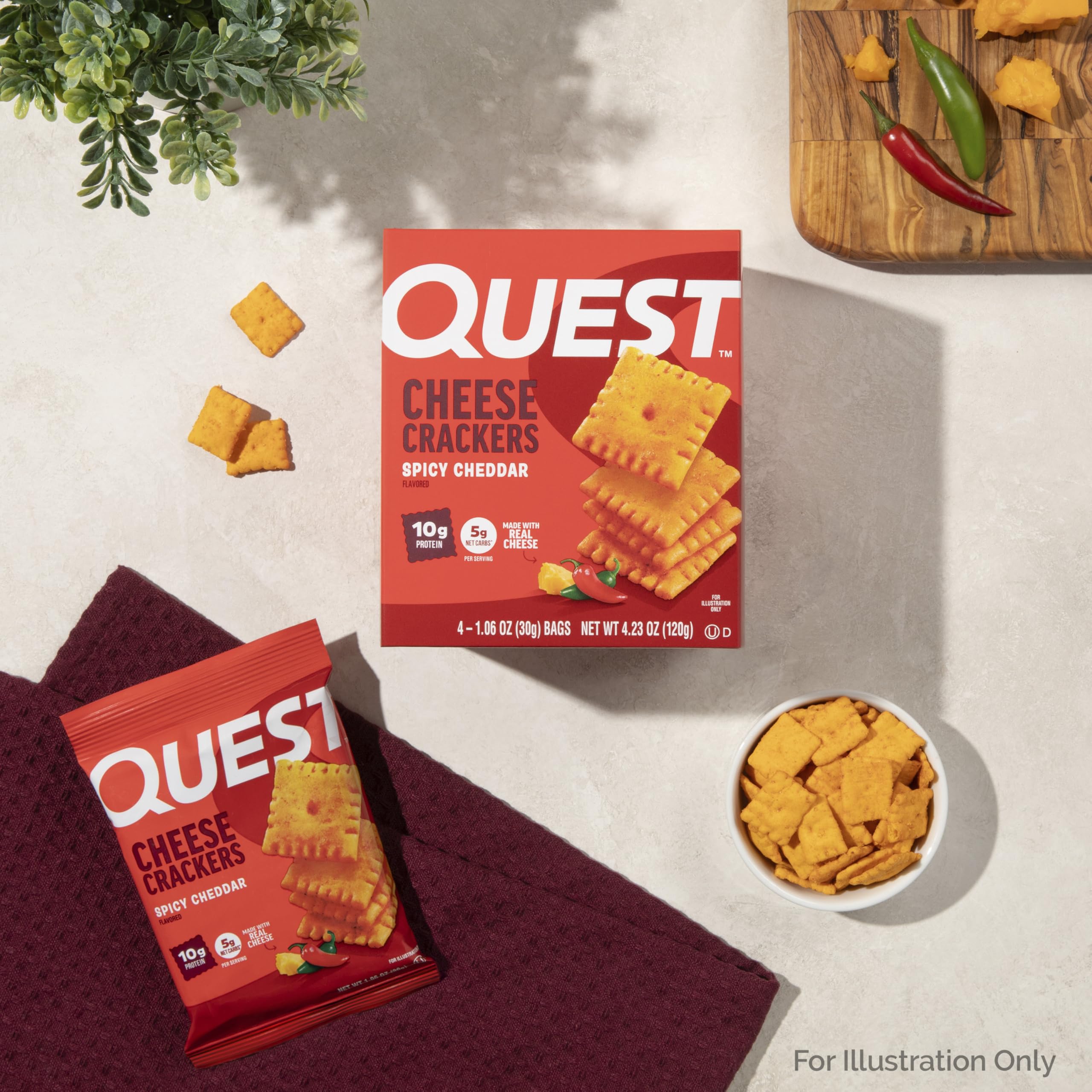 Quest Nutrition Cheese Crackers, 10g Protein, Made with Real Cheese