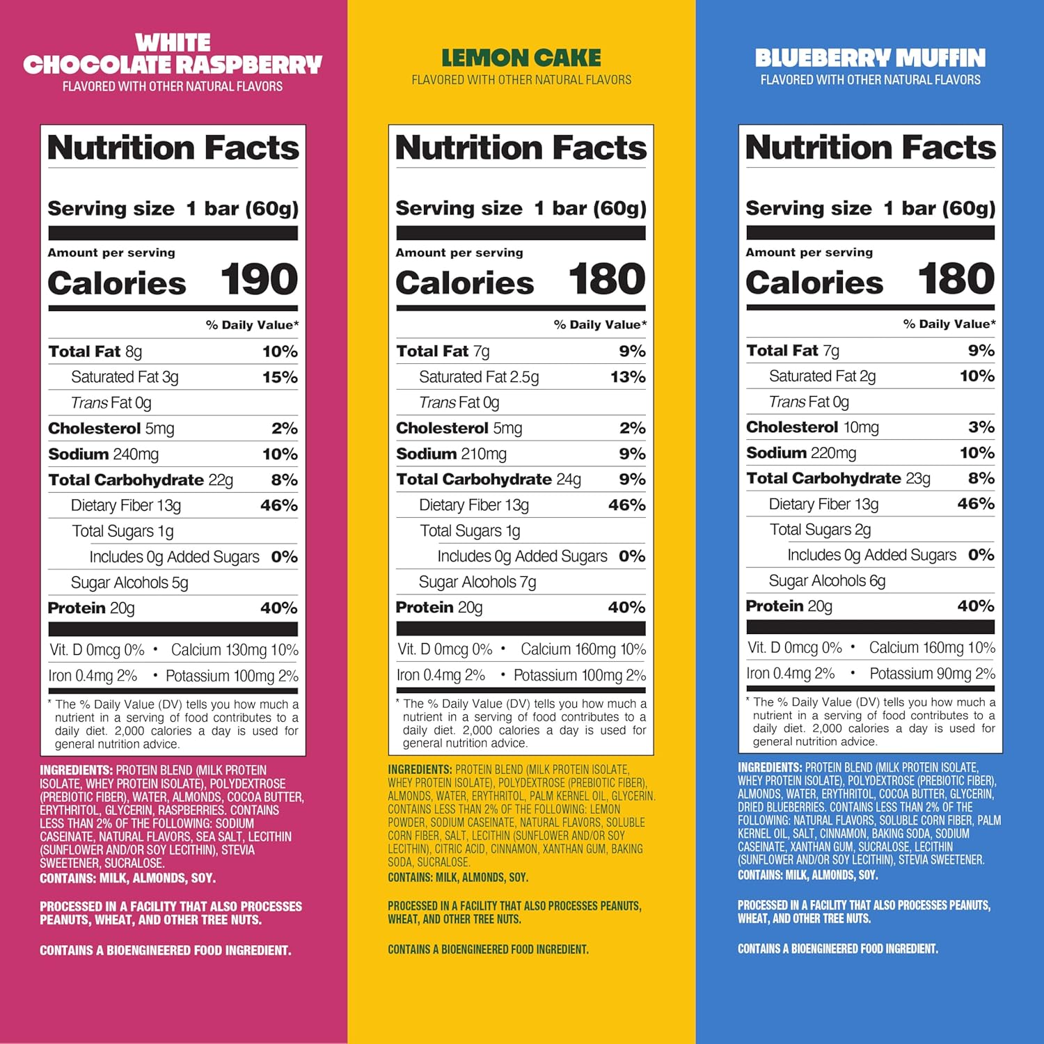 Quest Nutrition Blueberry Muffin Protein Bars, 20g Protein, Gluten Free