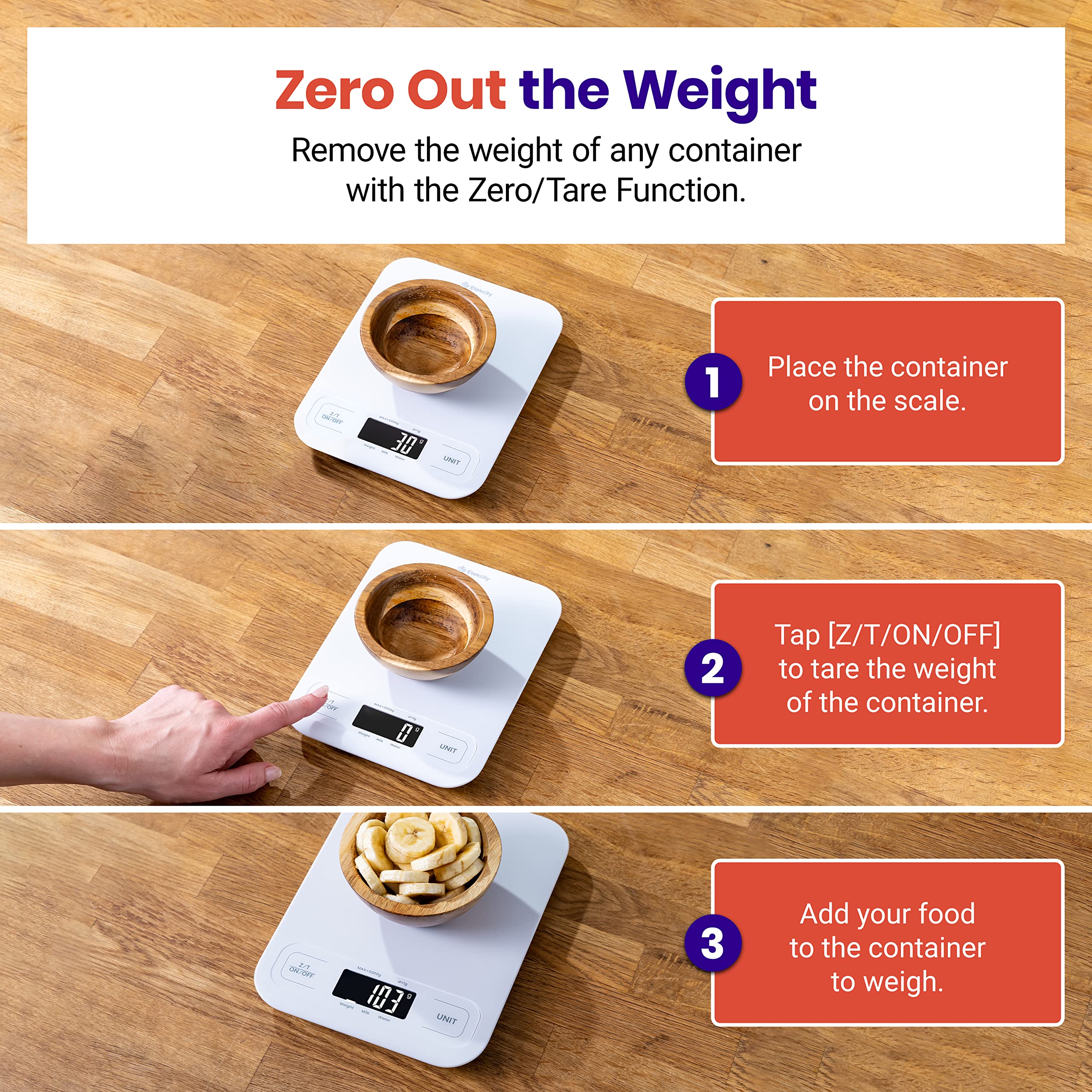 Etekcity Food Kitchen Scale, Digital Grams and Ounces