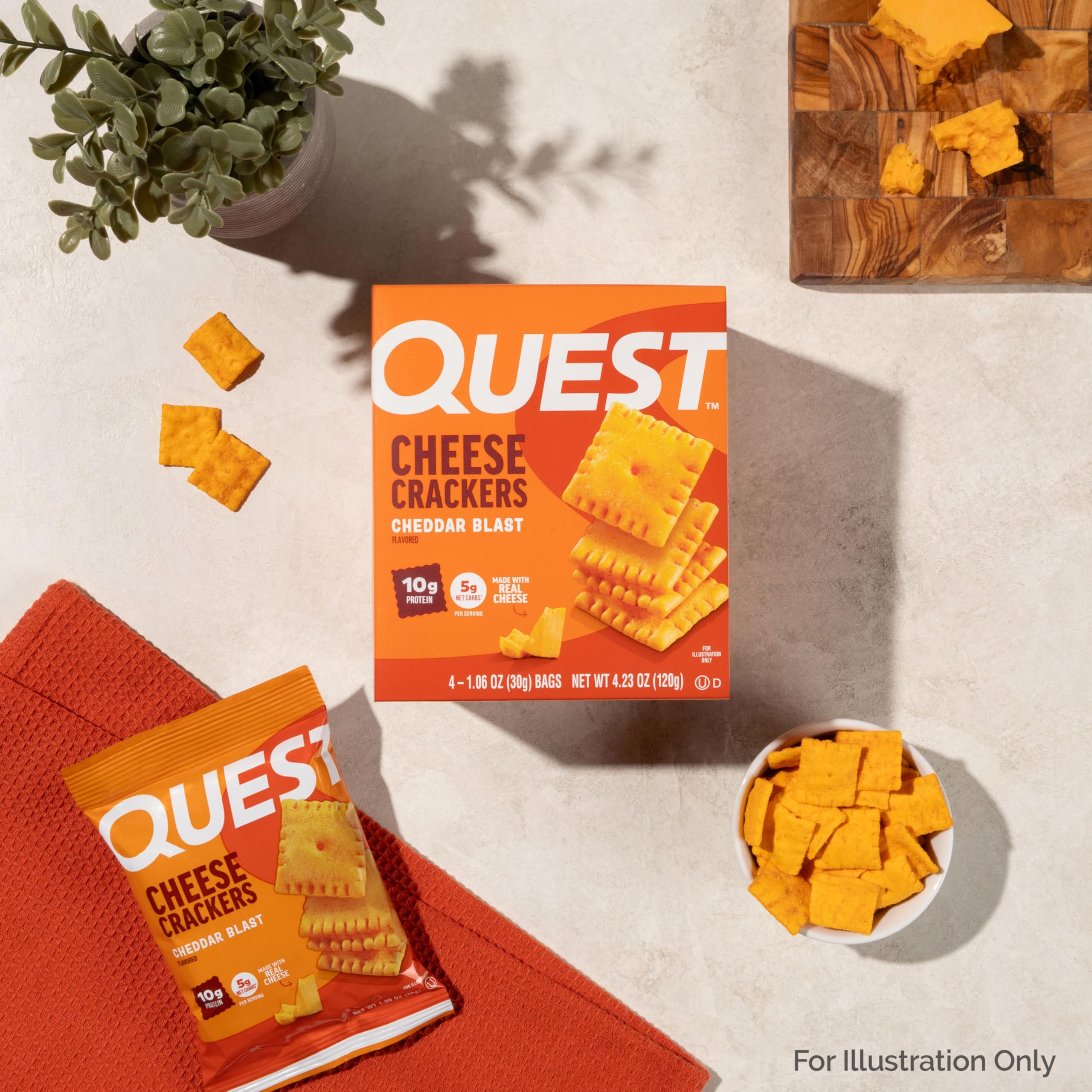 Quest Nutrition Cheese Crackers, 10g Protein, Made with Real Cheese