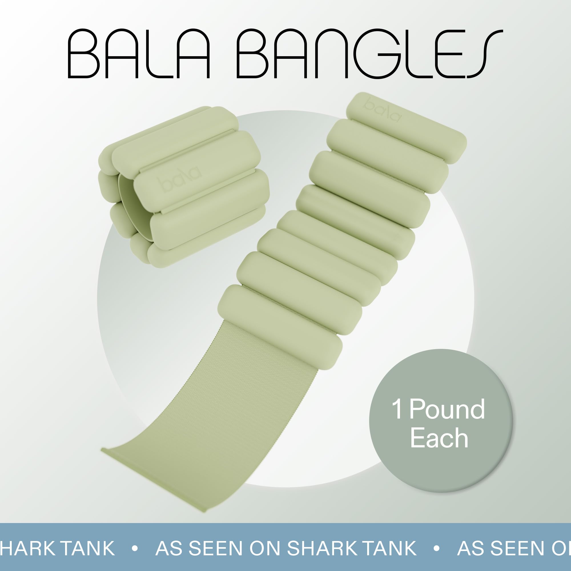 Bala Bangles Wrist & Ankle Weights for Women & Men - Adjustable Silicone