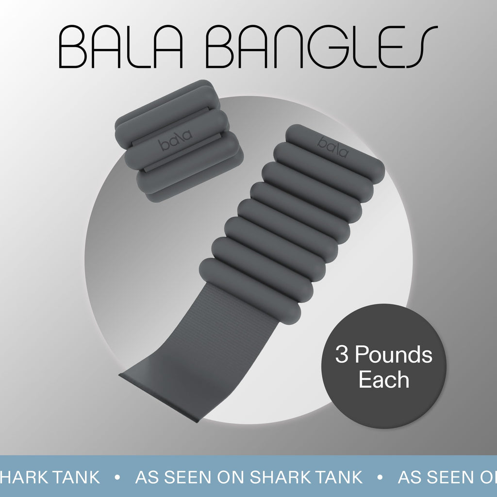 Bala Bangles Wrist & Ankle Weights for Women & Men - Adjustable Silicone