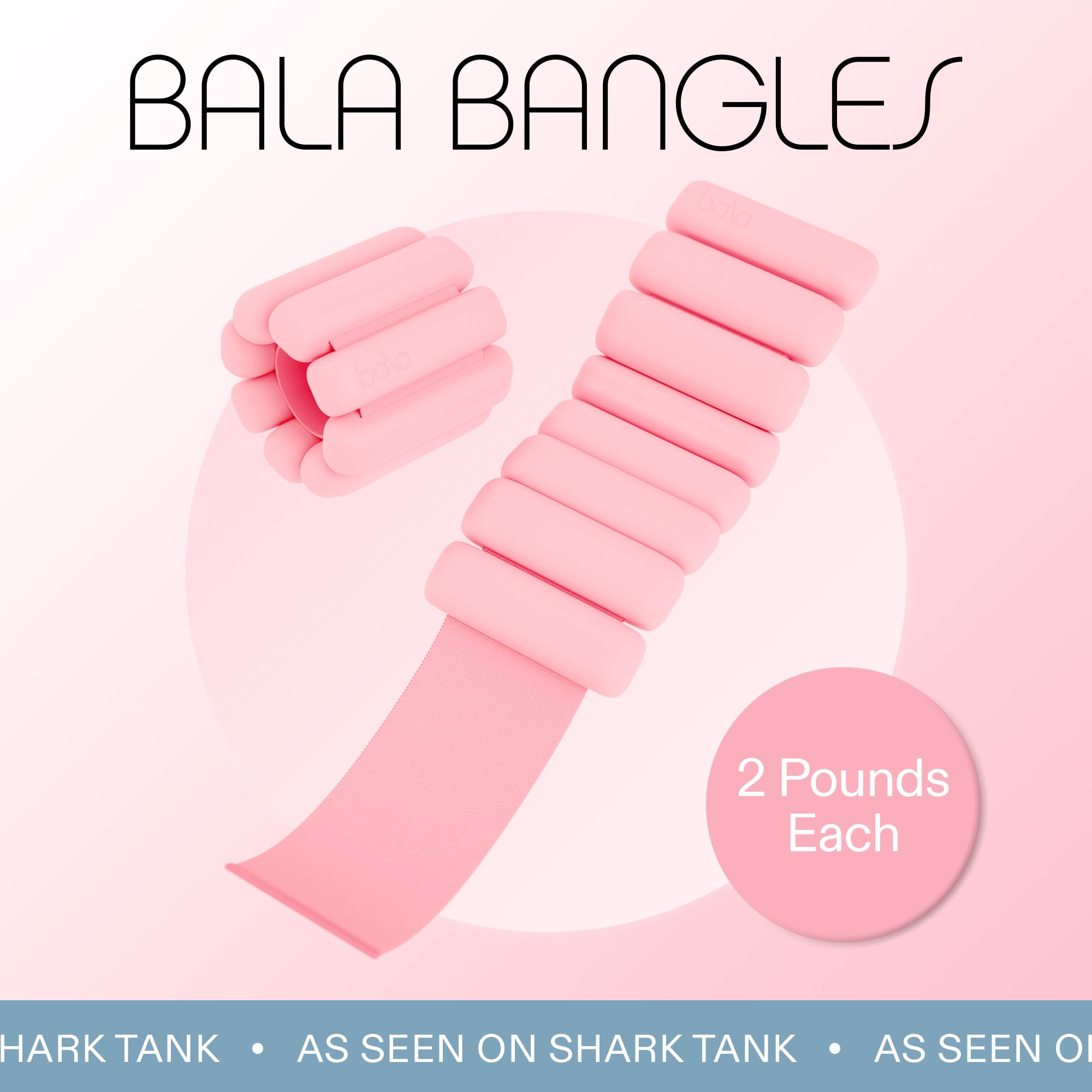 Bala Bangles Wrist & Ankle Weights for Women & Men - Adjustable Silicone