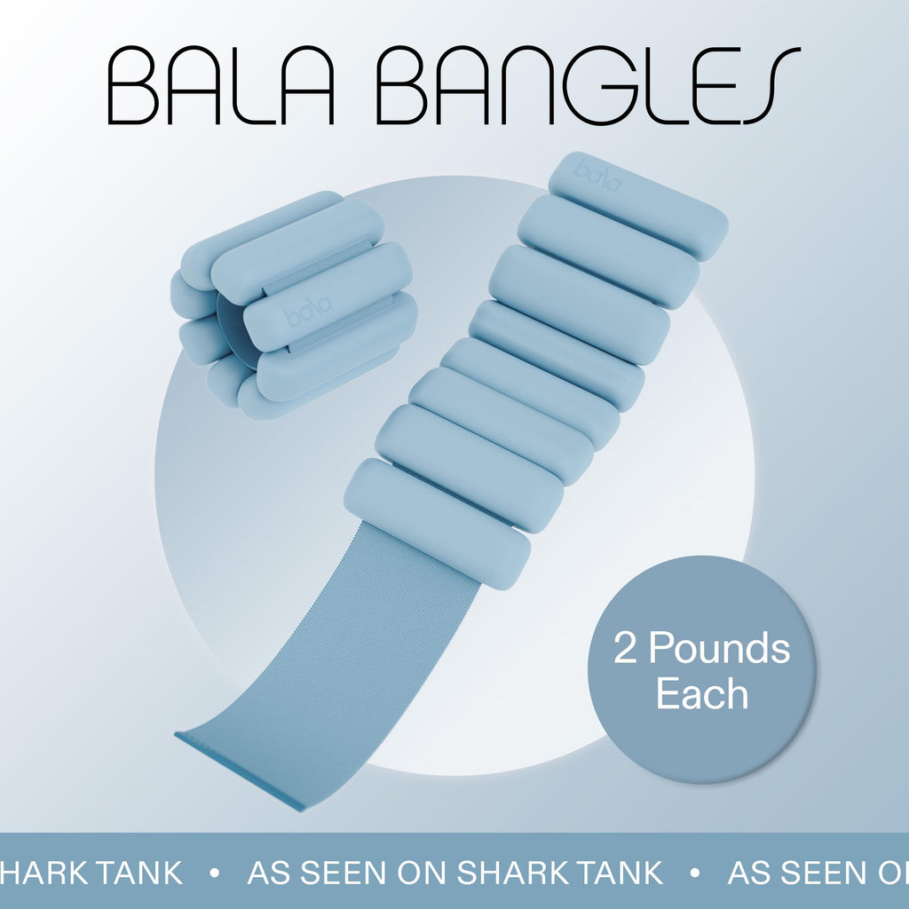 Bala Bangles Wrist & Ankle Weights for Women & Men - Adjustable Silicone