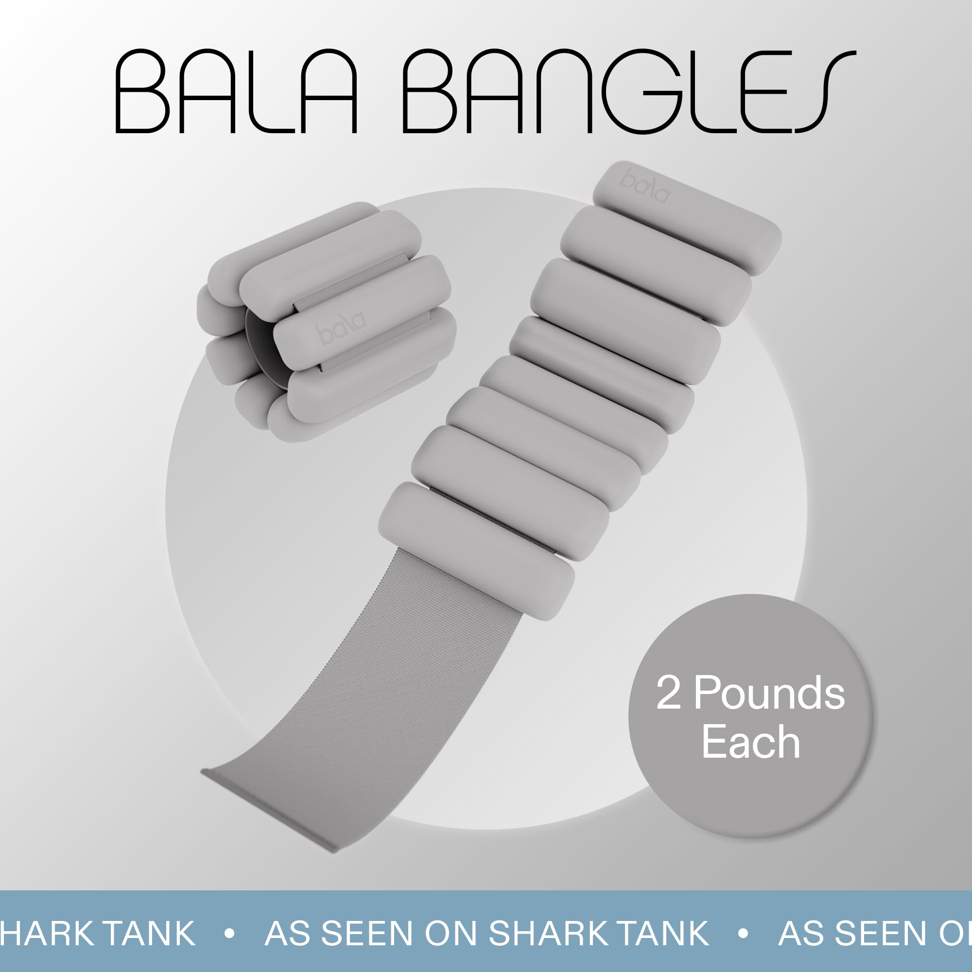 Bala Bangles Wrist & Ankle Weights for Women & Men - Adjustable Silicone