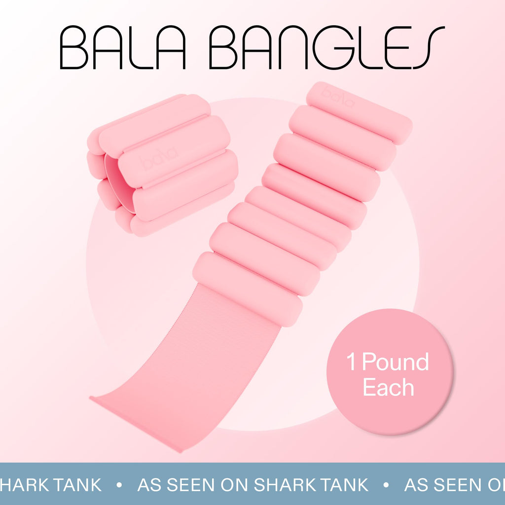 Bala Bangles Wrist & Ankle Weights for Women & Men - Adjustable Silicone