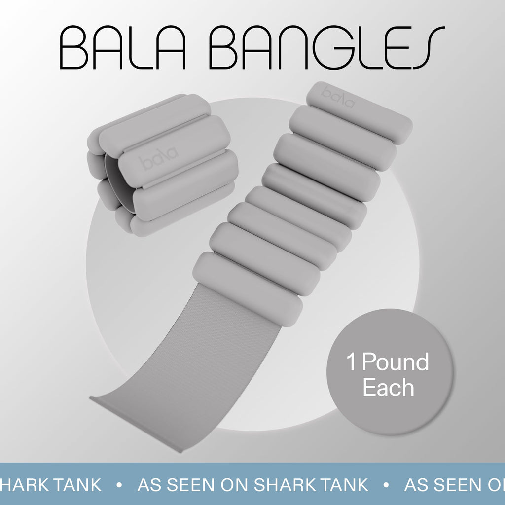 Bala Bangles Wrist & Ankle Weights for Women & Men - Adjustable Silicone