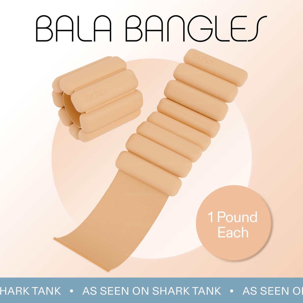 Bala Bangles Wrist & Ankle Weights for Women & Men - Adjustable Silicone