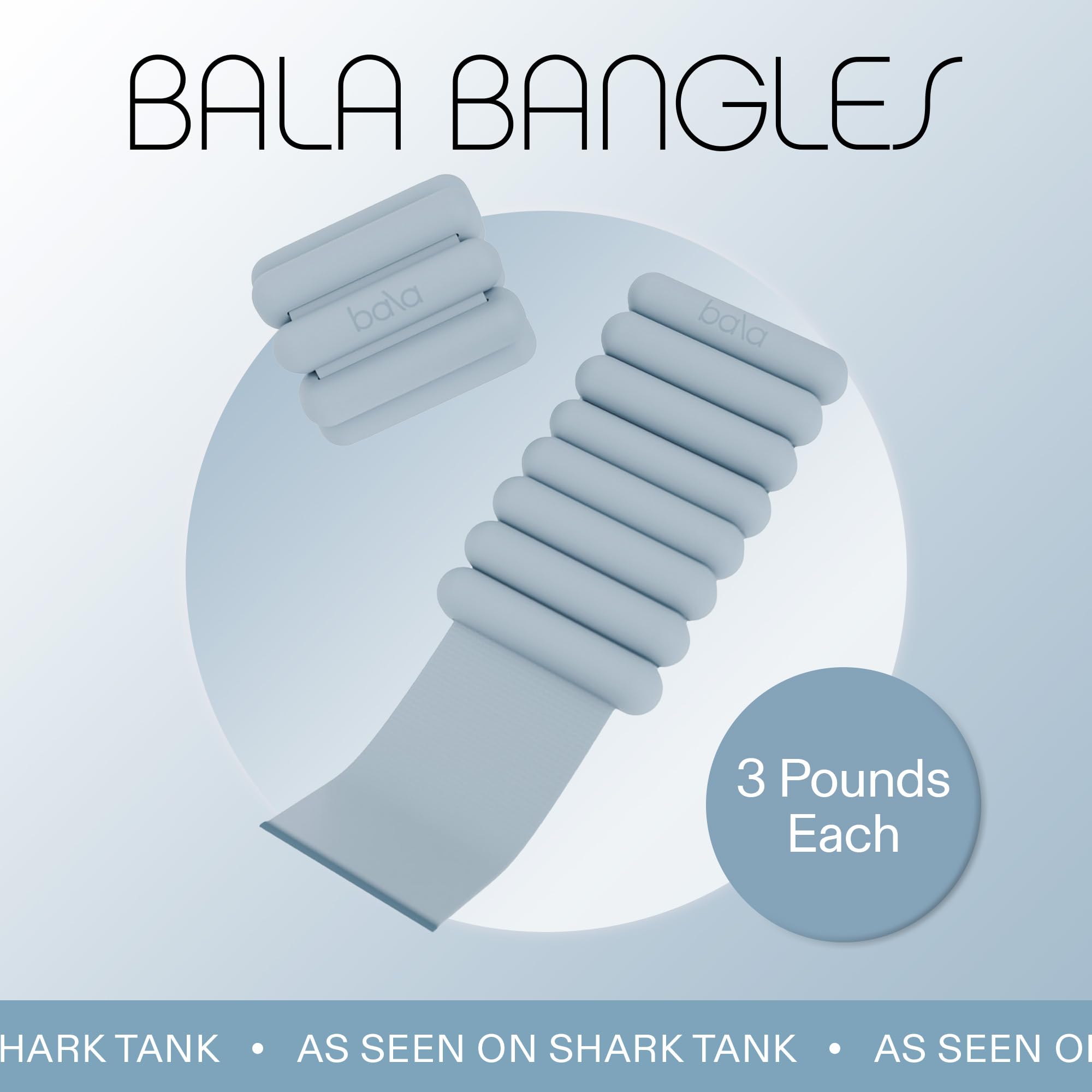 Bala Bangles Wrist & Ankle Weights for Women & Men - Adjustable Silicone