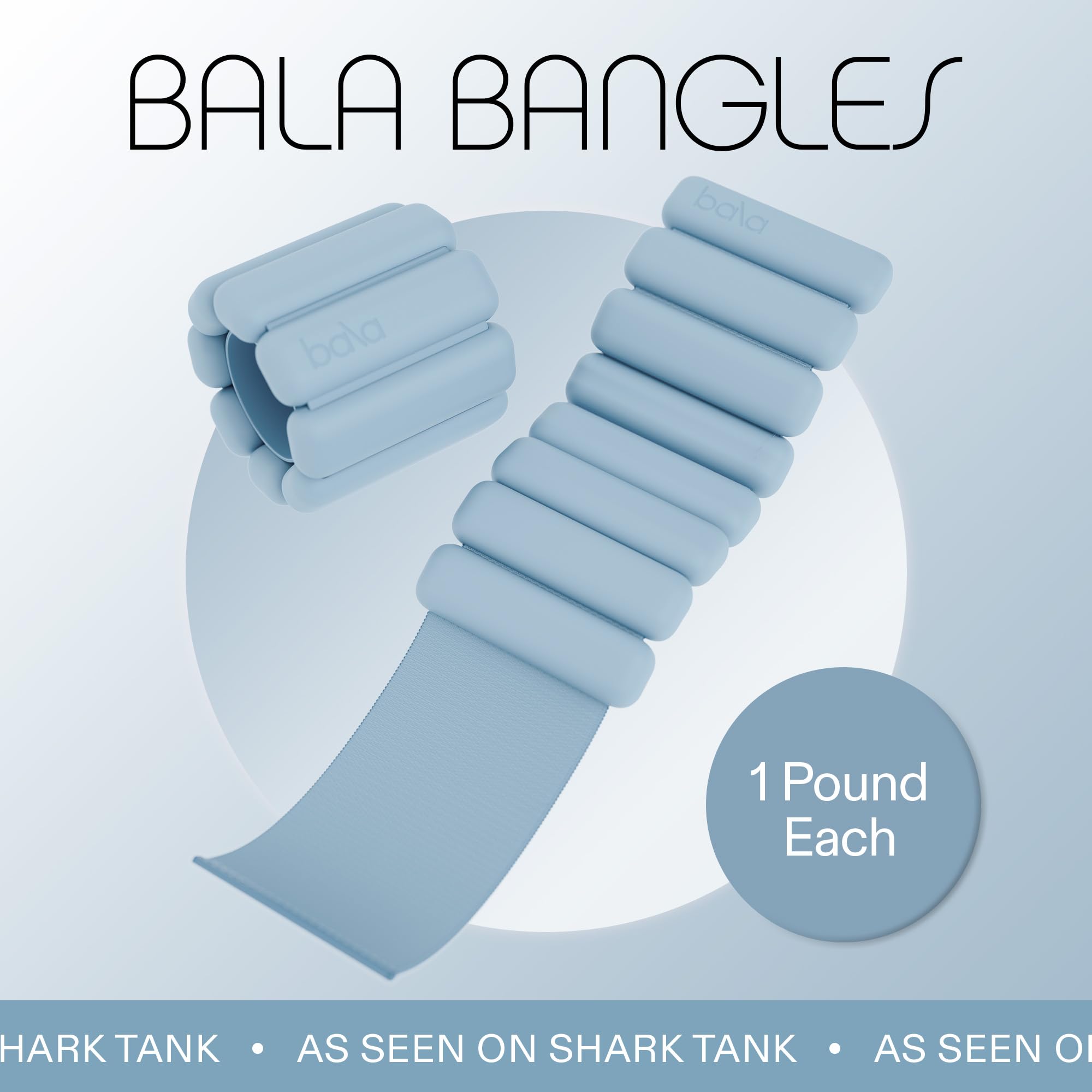 Bala Bangles Wrist & Ankle Weights for Women & Men - Adjustable Silicone