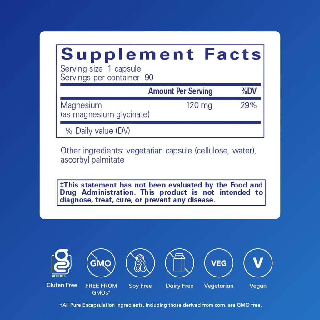 Pure Encapsulations Magnesium (Glycinate) -  90 Capsules