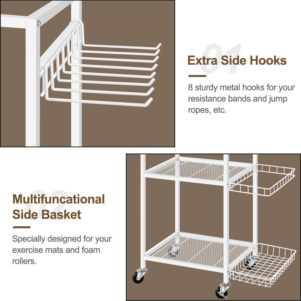 Workout Equipment Storage Cart