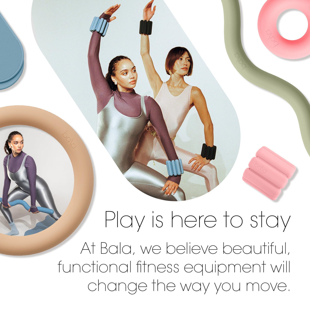 Bala Bangles Wrist & Ankle Weights for Women & Men - Adjustable Silicone
