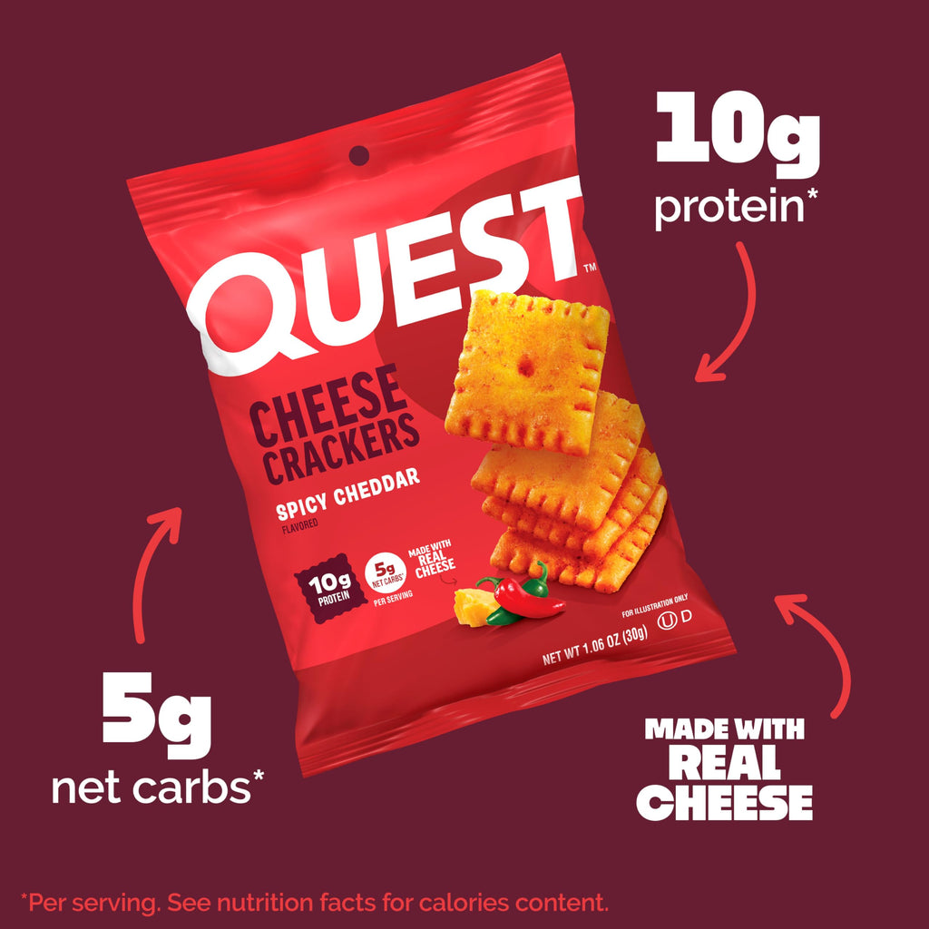 Quest Nutrition Cheese Crackers, 10g Protein, Made with Real Cheese