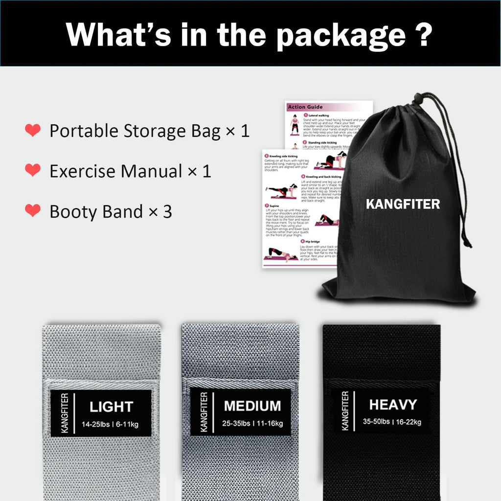 Non-Slip Fabric Resistance Bands for Working Out